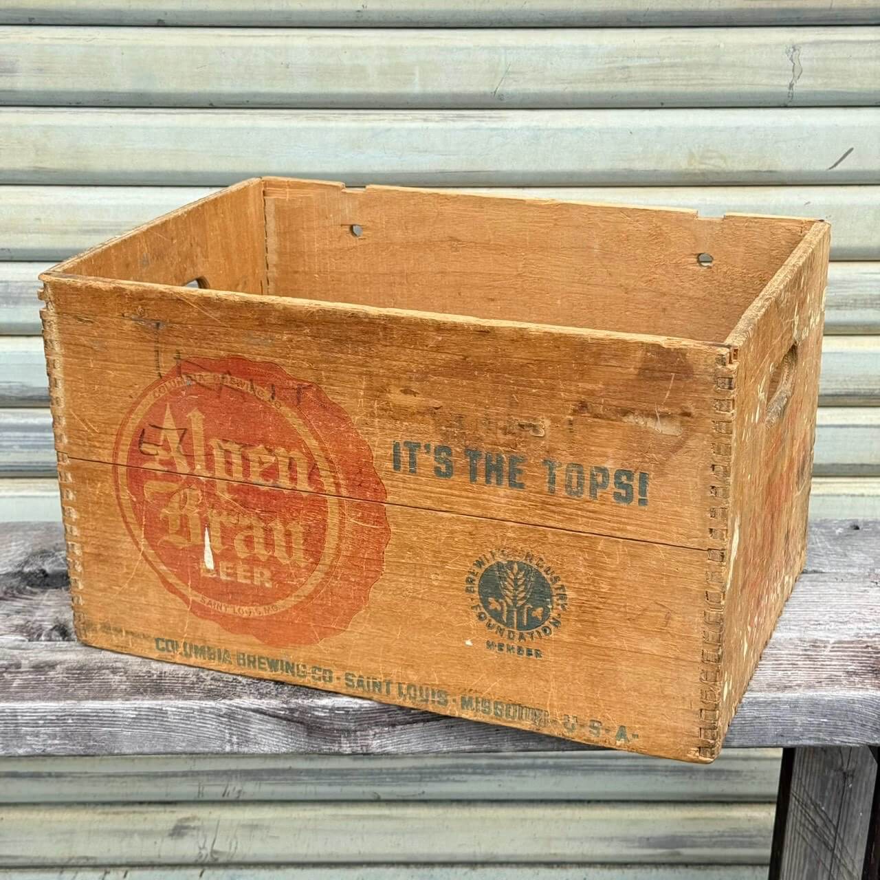 【1950年代】ビンテージ 木箱 アメリカン雑貨 店舗什器 アルペンブラウ ビールケース ウッドクレート #2779