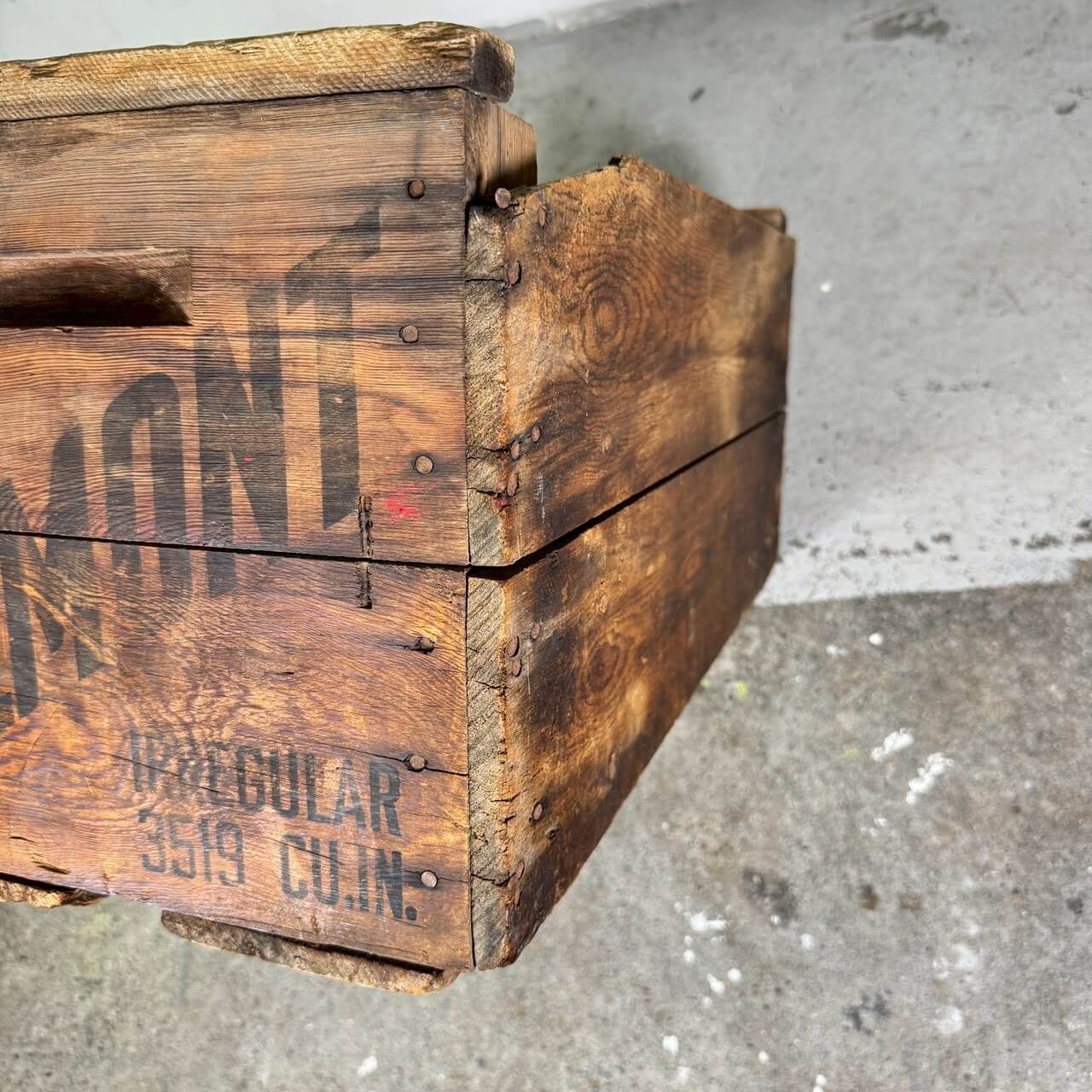 【1950-60年代】ビンテージ BELMONT 木箱 アメリカン雑貨 ウッドボックス 収納 #2529-2