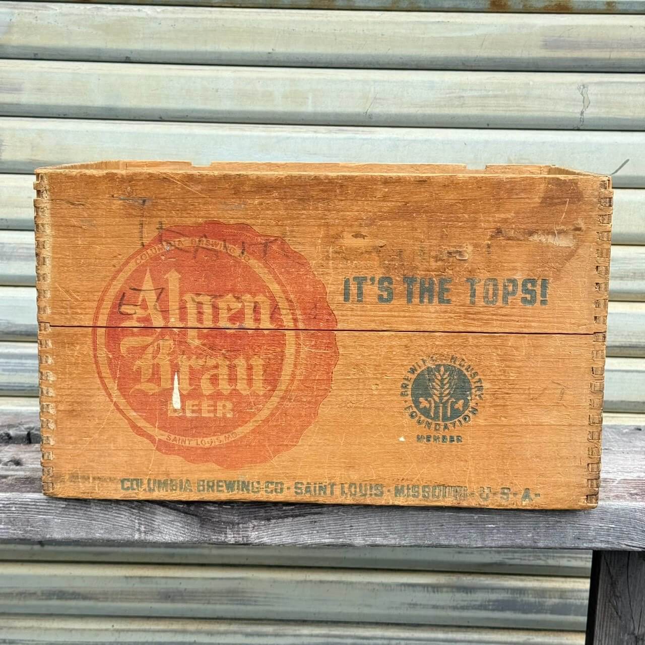 【1950年代】ビンテージ 木箱 アメリカン雑貨 店舗什器 アルペンブラウ ビールケース ウッドクレート #2779