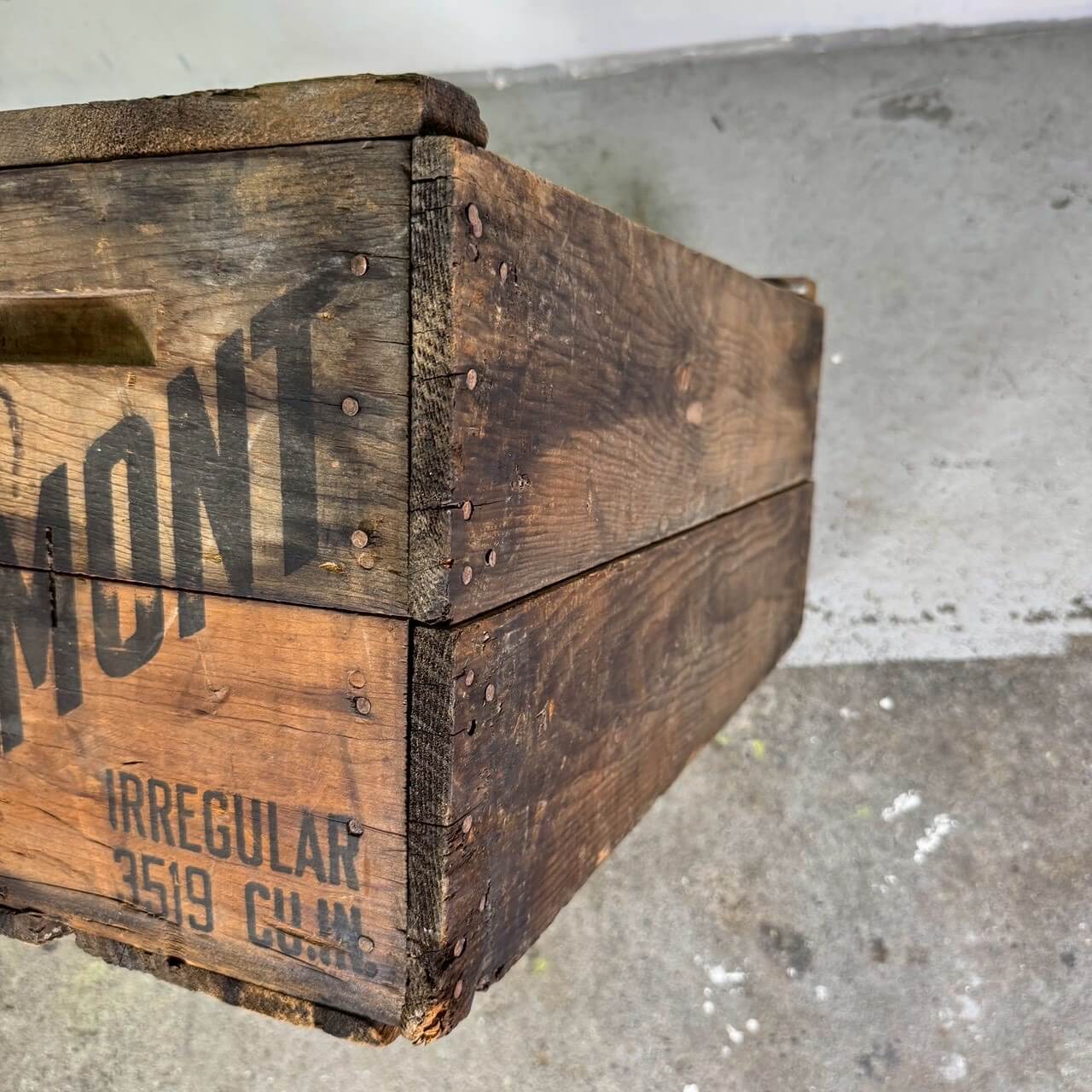 【1950-60年代】ビンテージ BELMONT 木箱 アメリカン雑貨 ウッドボックス 収納 #2529-3