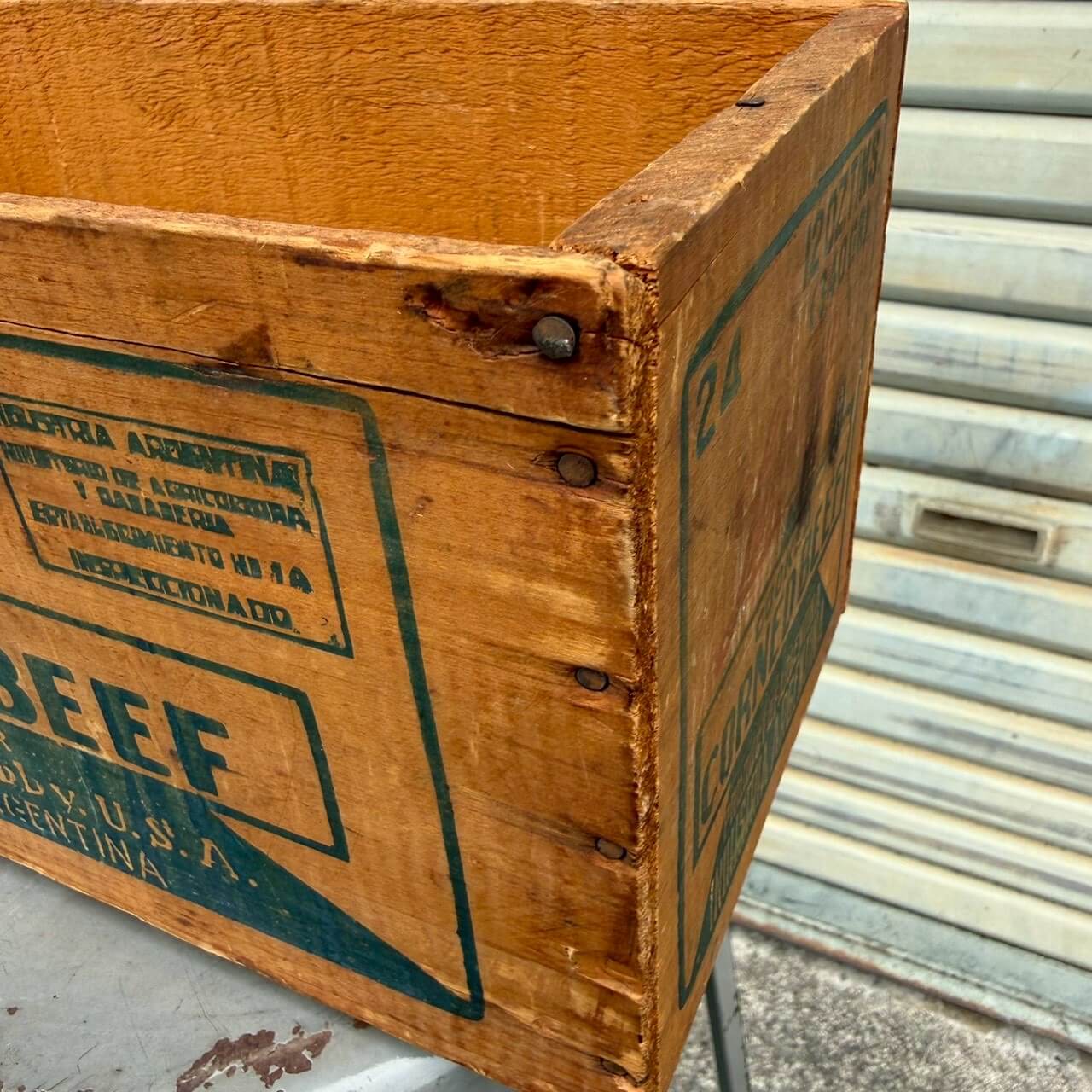 【1950年代】ビンテージ ウッドボックス アメリカン雑貨 店舗什器 木箱 収納ケース #2531