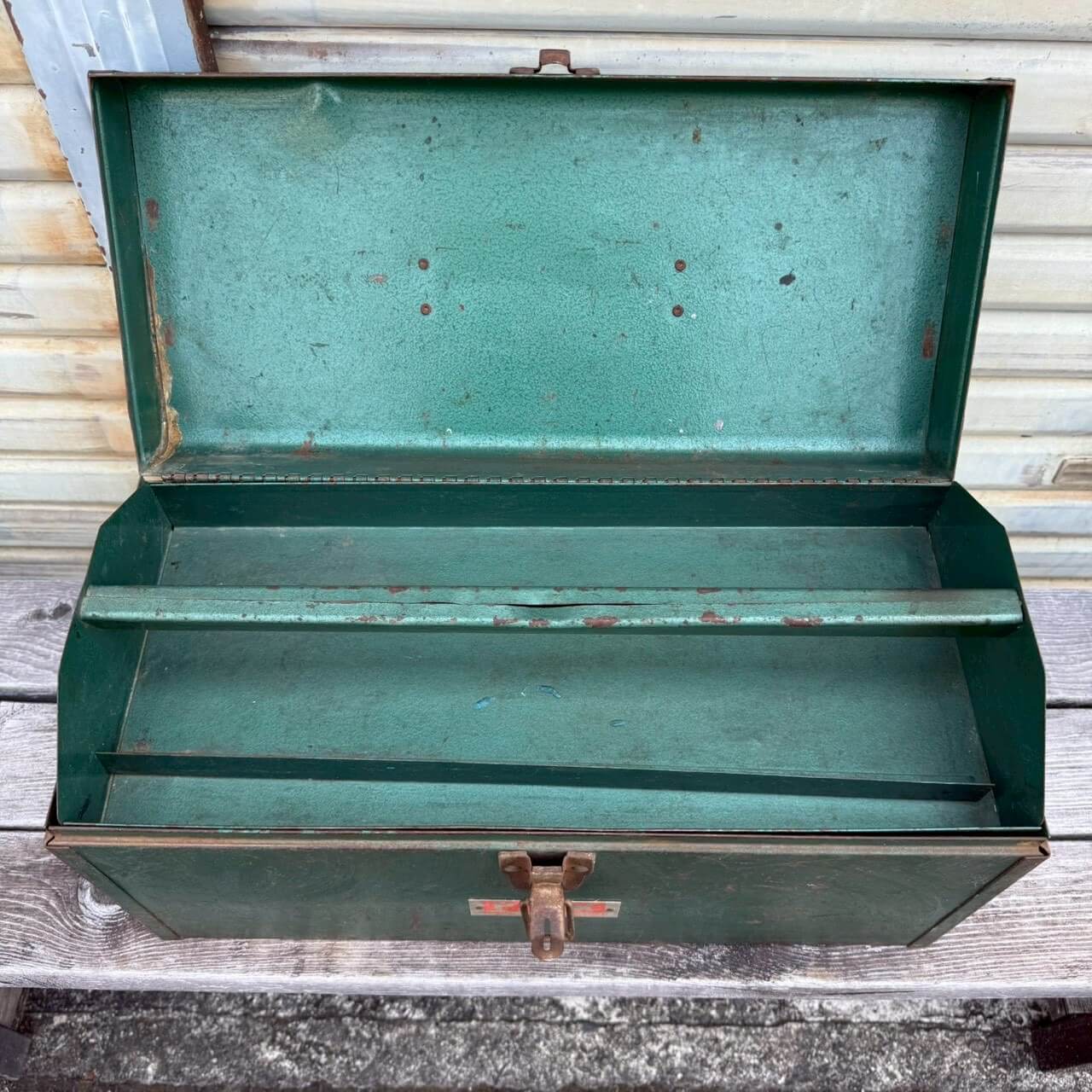 【1960-70年代】ビンテージ ツールボックス アメリカン雑貨 店舗什器 工具箱 収納ボックス #2377