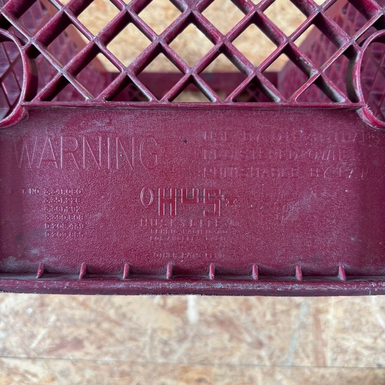 #2528-1【1975年】ビンテージ CHALLENGE ミルククレート / プラスチックコンテナ アメリカ