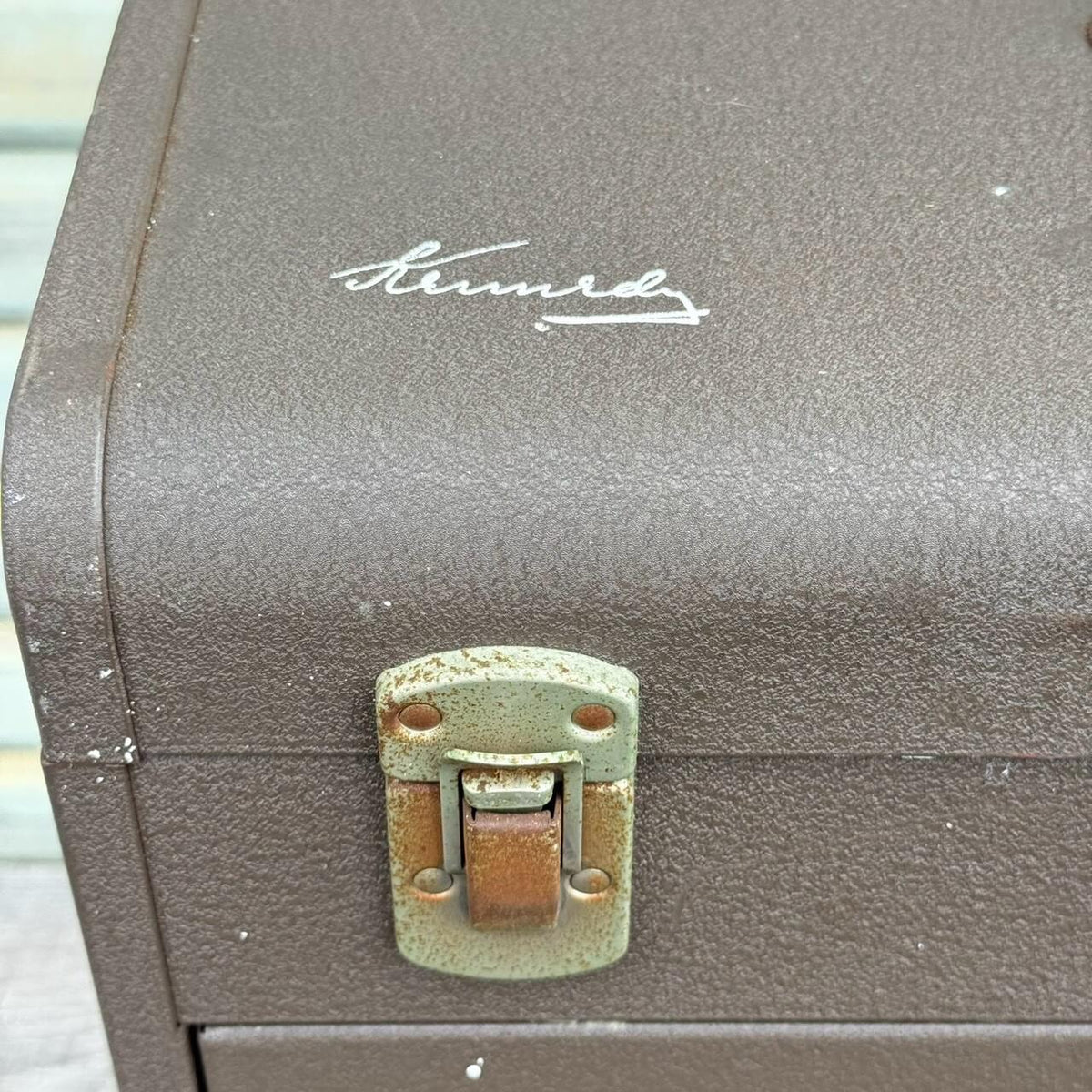 【1970年代】ビンテージ ツールボックス ガレージ アメリカン雑貨 店舗什器 KENNEDY 工具箱 鍵付き #2795