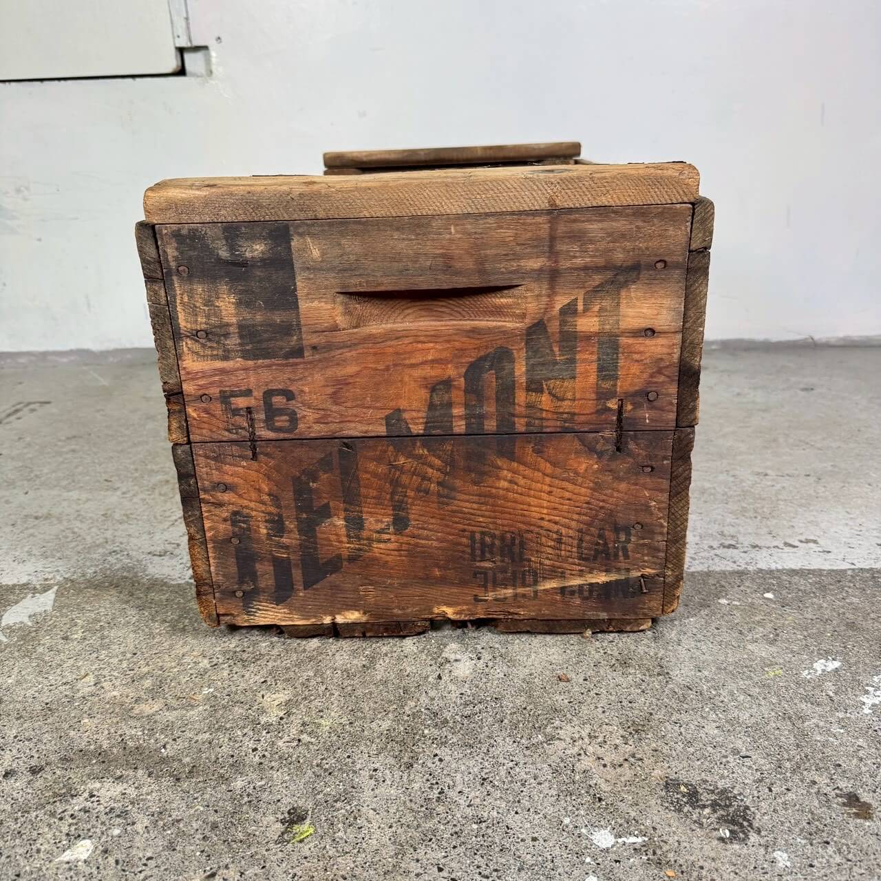 【1950-60年代】ビンテージ BELMONT 木箱 アメリカン雑貨 ウッドボックス 収納 #2529-2
