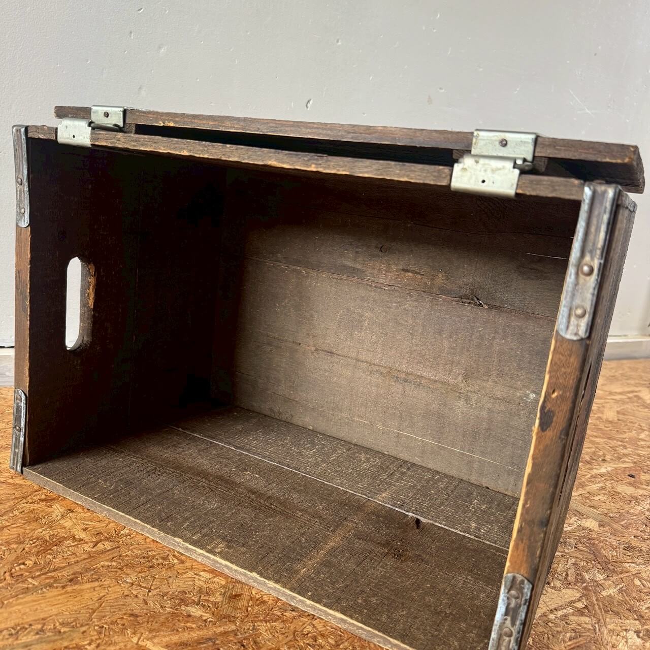 #2520【1970-80年代】ビンテージ 木箱 BUDWEISER バドワイザー ウッドボックス 蓋付き 収納ケース アメリカ