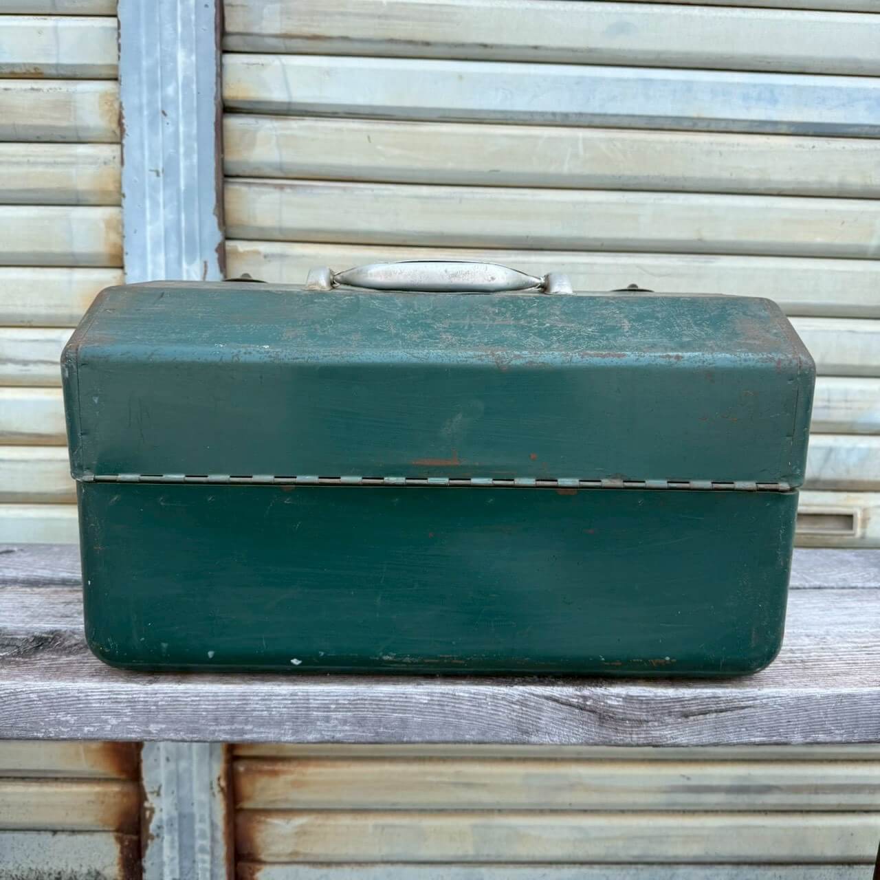 【1960-70年代】ビンテージ ツールボックス アメリカン雑貨 店舗什器 多段トレー 工具箱 メタルボックス #2378