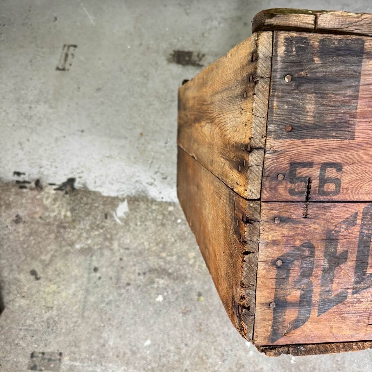 【1950-60年代】ビンテージ BELMONT 木箱 アメリカン雑貨 ウッドボックス 収納 #2529-2