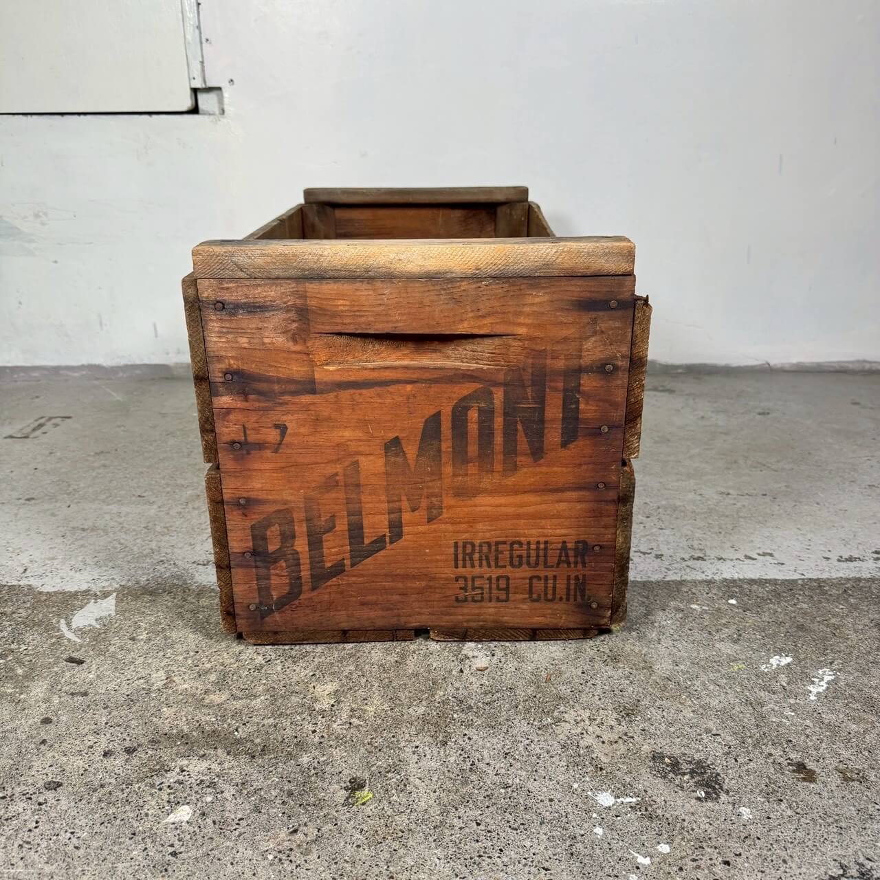 【1950-60年代】ビンテージ BELMONT 木箱 アメリカン雑貨 ウッドボックス 収納 #2529-1