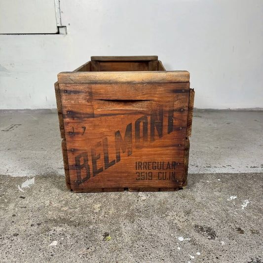 【1950-60年代】ビンテージ BELMONT 木箱 アメリカン雑貨 ウッドボックス 収納 #2529-1