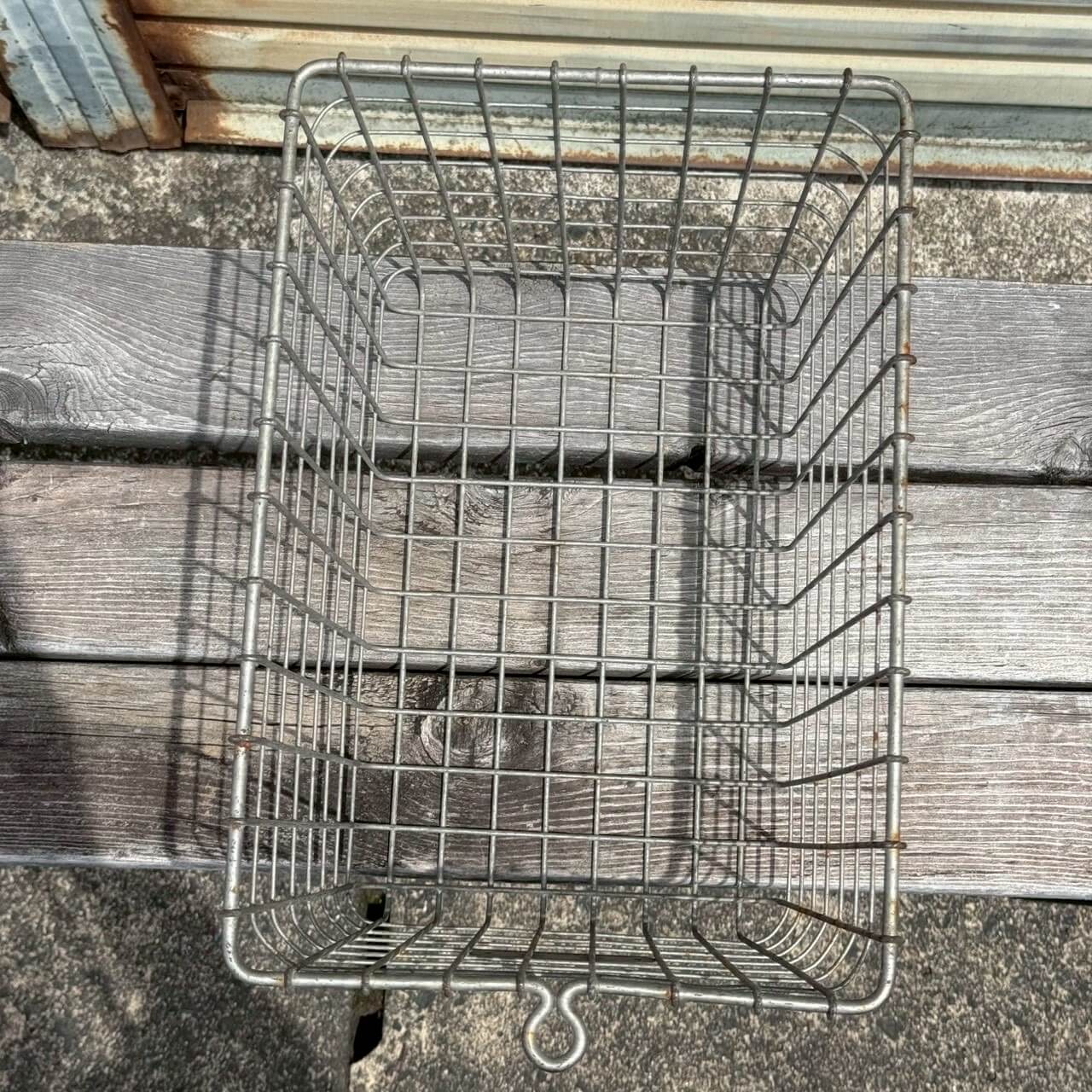【1950〜60年代】ビンテージ LYON ワイヤーバスケット アメリカン雑貨 店舗什器 インダストリアル #2235-2