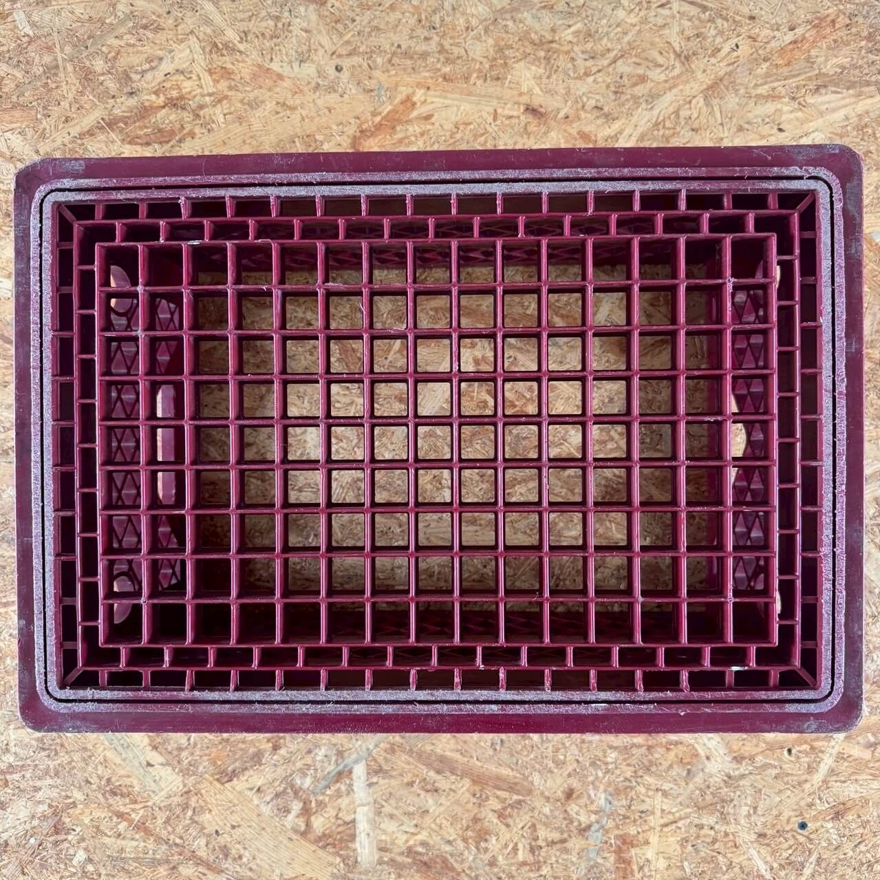 #2528-2【1973年】ビンテージ CHALLENGE ミルククレート / プラスチックコンテナ アメリカ