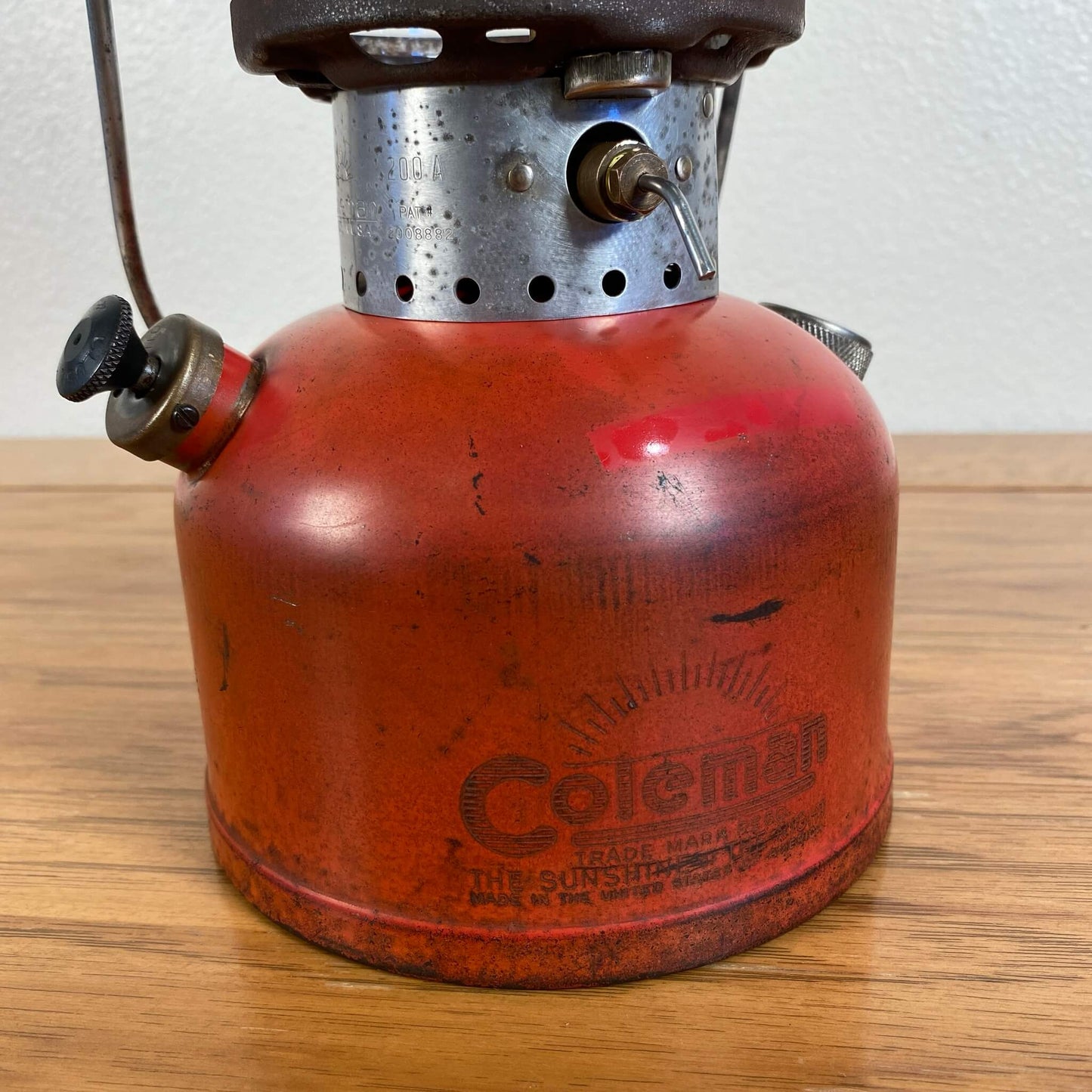 #25 【1957年7月】ビンテージ Coleman（コールマン） 200A イエローボーダー ランタン キャンプ用品 アウトドア アメリカ