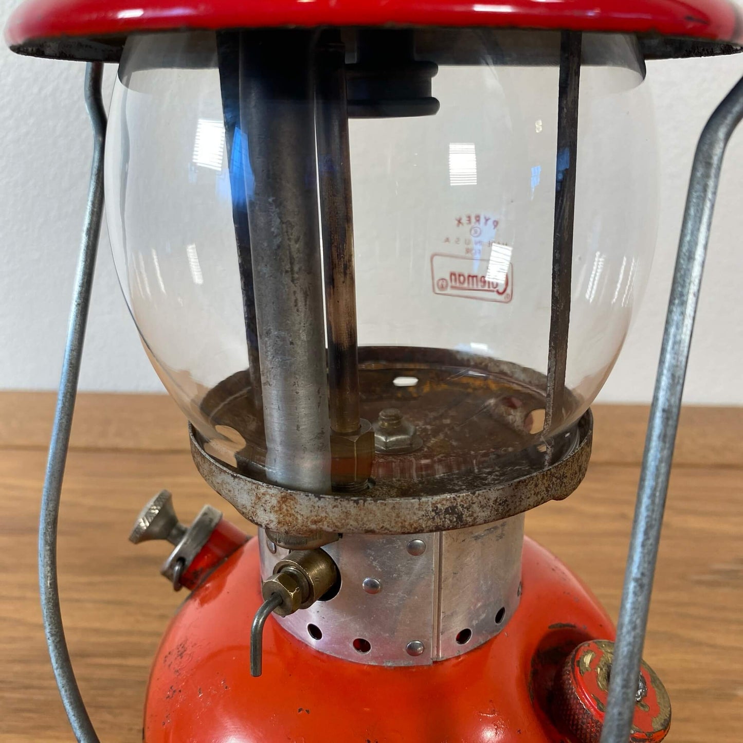 #171-A 【1960年8月】ビンテージ Coleman（コールマン）200A イエローボーダー ランタン キャンプ用品 アウトドア アメリカ