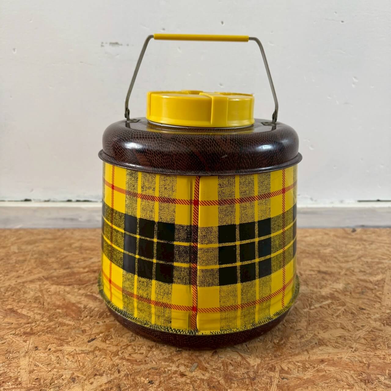 【1970年代】ビンテージ TARTAN JUG ウォータージャグ チェック柄 アメリカン雑貨 キャンプ #2226