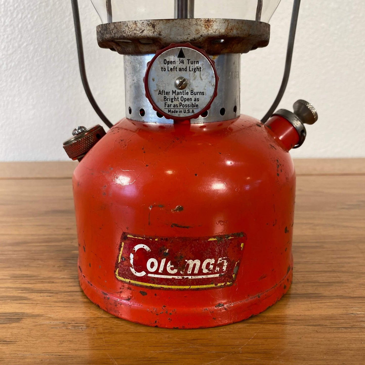 #171-A 【1960年8月】ビンテージ Coleman（コールマン）200A イエローボーダー ランタン キャンプ用品 アウトドア アメリカ