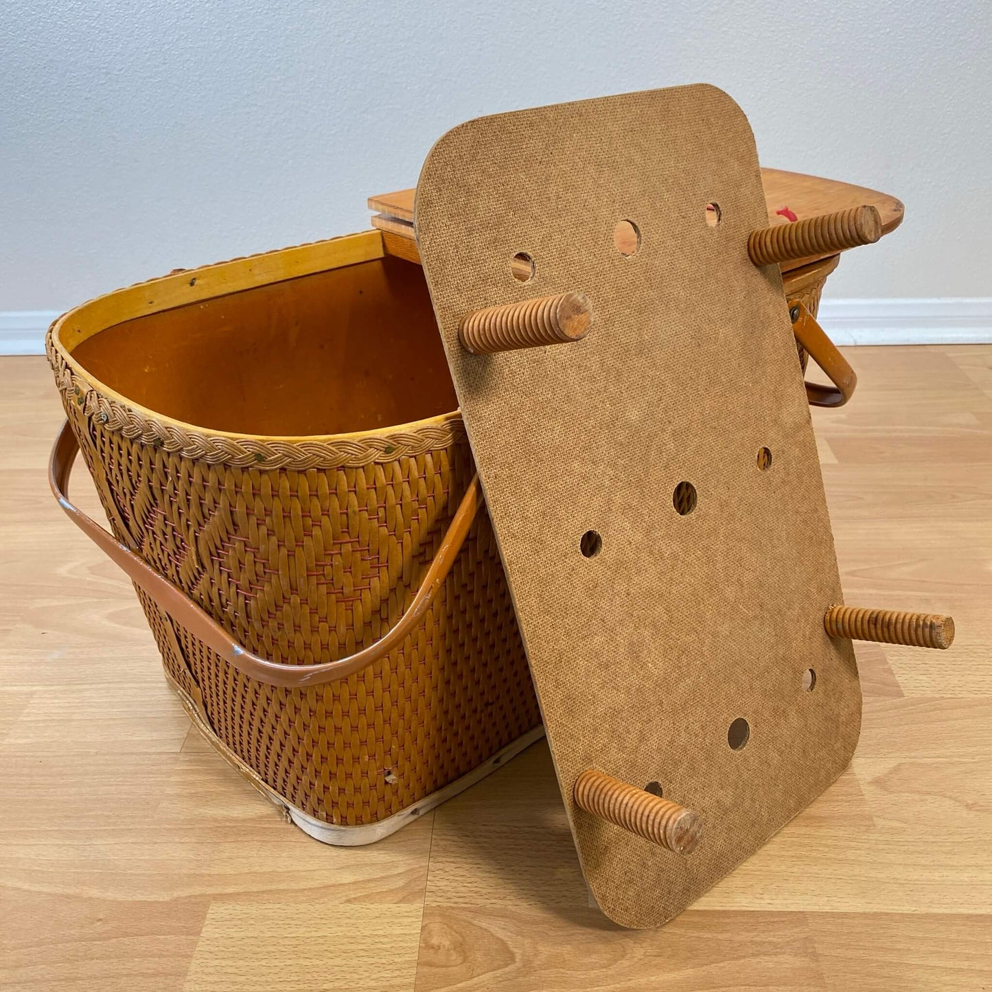 #834 【1970-80年代】ビンテージ REDMON（レドモン） ピクニックバスケット / 収納ケース アメリカ