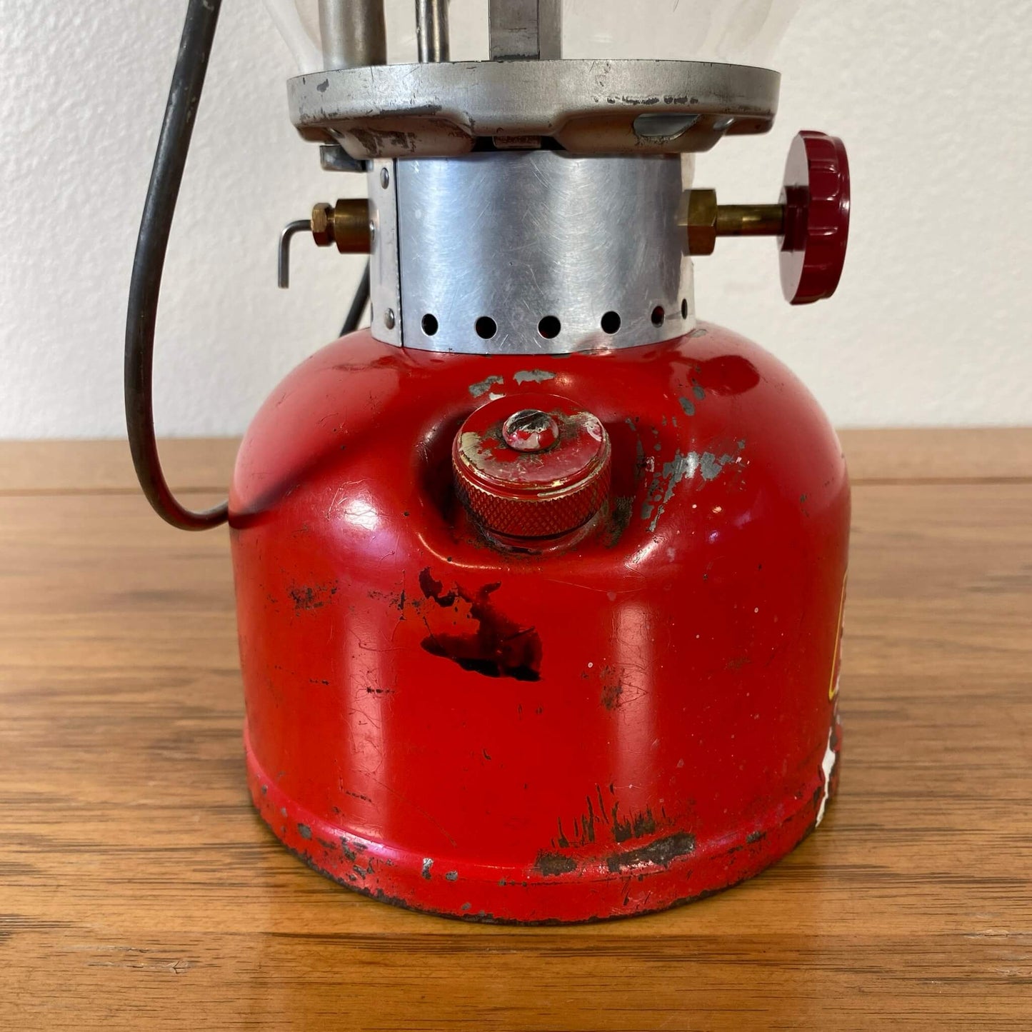 #205-A【1959年6月】ビンテージ Coleman（コールマン）200A イエローボーダー ランタン キャンプ用品 アウトドア アメリカ