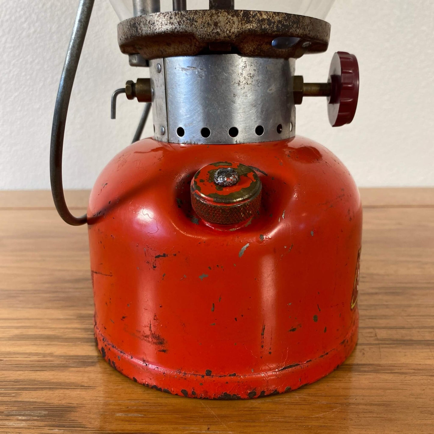 #171-A 【1960年8月】ビンテージ Coleman（コールマン）200A イエローボーダー ランタン キャンプ用品 アウトドア アメリカ