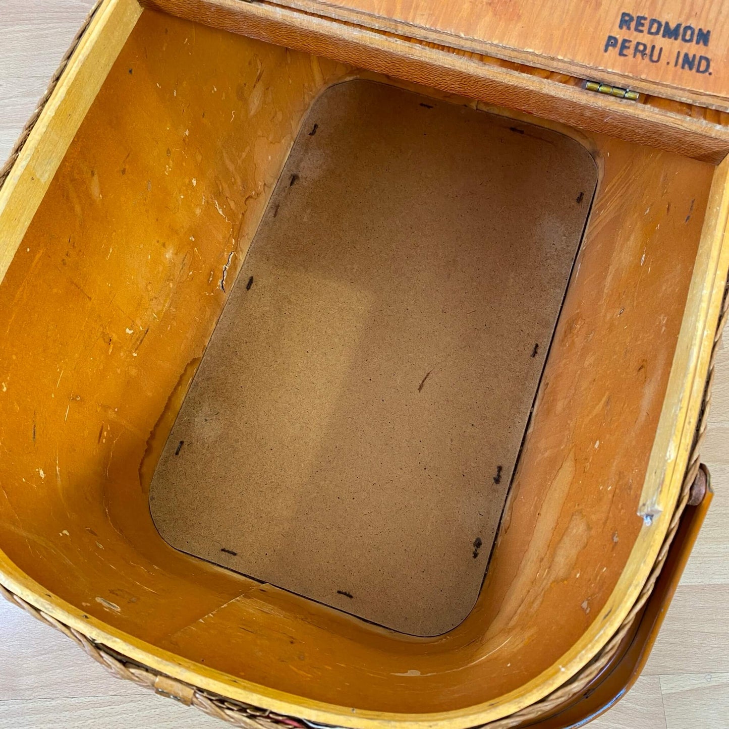 #834 【1970-80年代】ビンテージ REDMON（レドモン） ピクニックバスケット / 収納ケース アメリカ