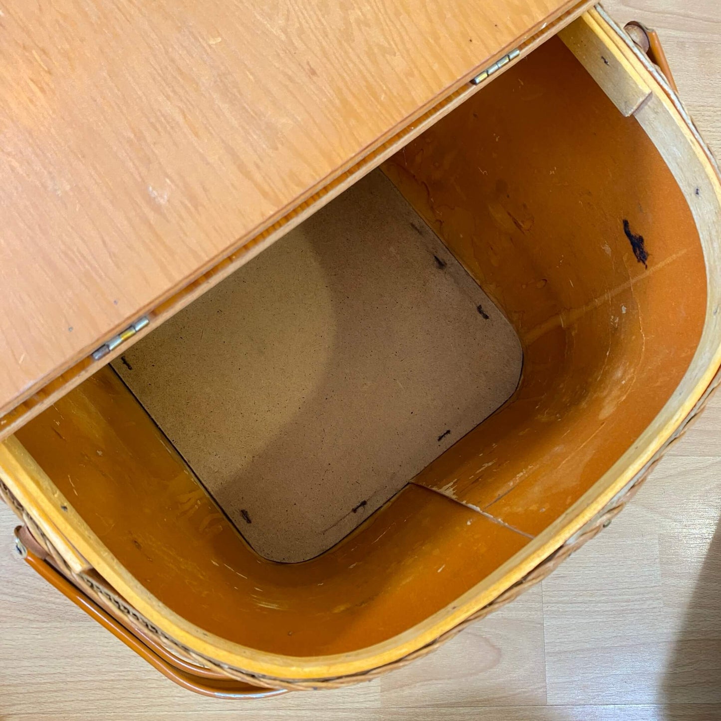 #834 【1970-80年代】ビンテージ REDMON（レドモン） ピクニックバスケット / 収納ケース アメリカ