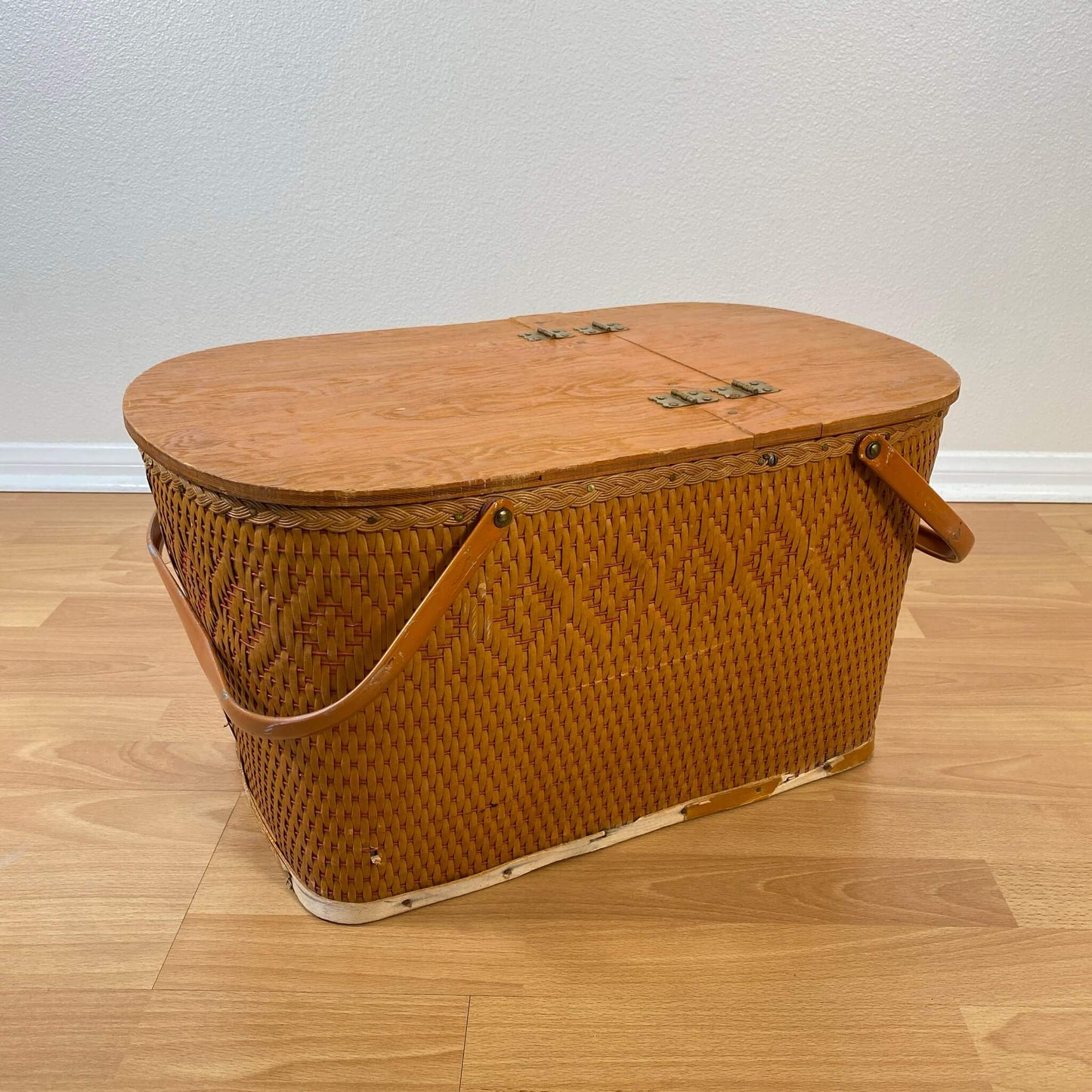 #834 【1970-80年代】ビンテージ REDMON（レドモン） ピクニックバスケット / 収納ケース アメリカ