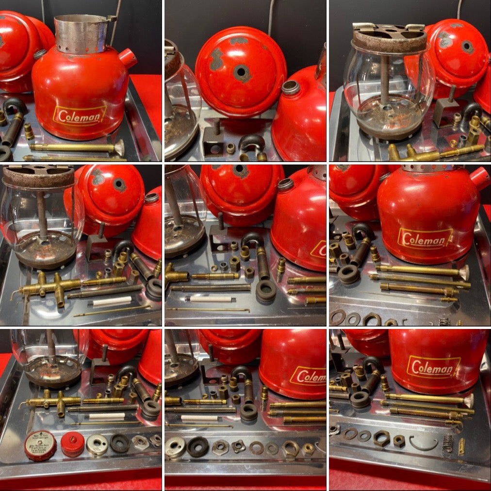 #775 【1957年1月】ビンテージ Coleman（コールマン）200A イエローボーダー ランタン キャンプ用品 アウトドア アメリカ