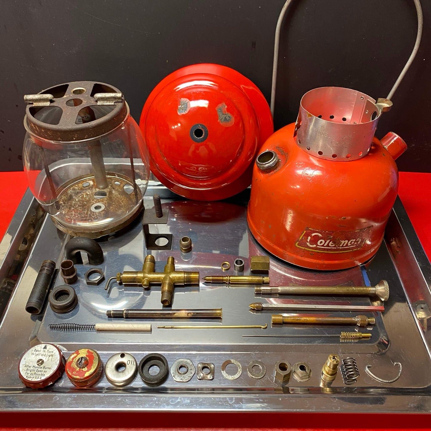 #171-A 【1960年8月】ビンテージ Coleman（コールマン）200A イエローボーダー ランタン キャンプ用品 アウトドア アメリカ
