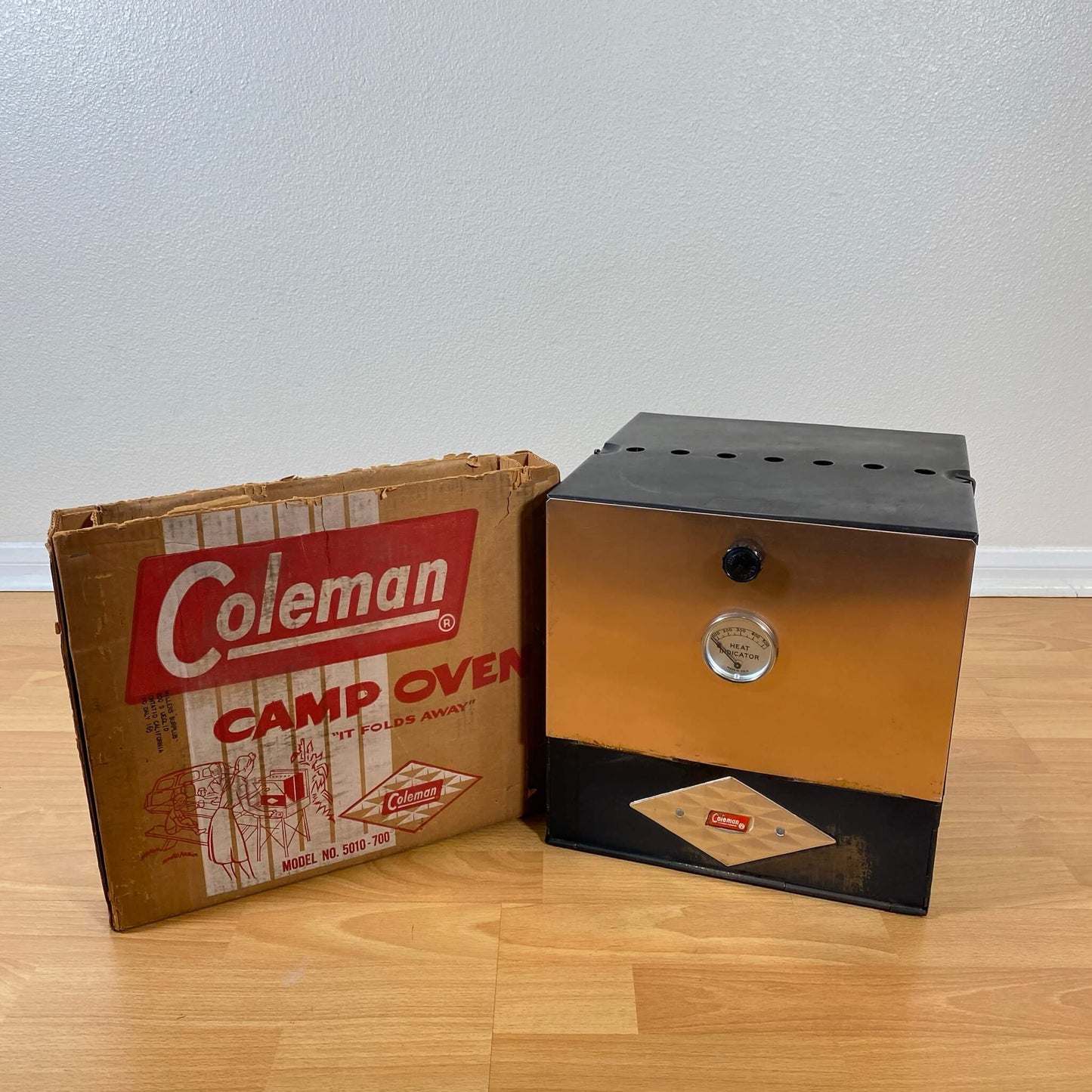 #851【1960年代】ビンテージ Coleman（コールマン） キャンプオーブン モデル5010-700 ダイヤモンドロゴ キャンプ用品 アメリカ アメリカ