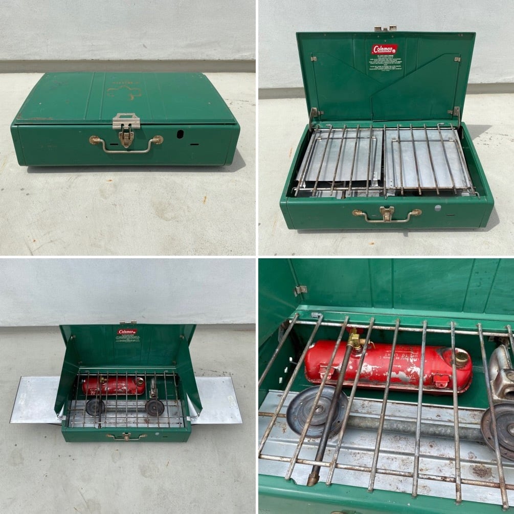 #192【1970年代】ビンテージ Coleman（コールマン） モデル413G ツーバーナー ストーブ キャンプ用品 アウトドア アメリカ