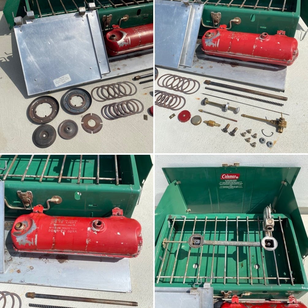 #192【1970年代】ビンテージ Coleman（コールマン） モデル413G ツーバーナー ストーブ キャンプ用品 アウトドア アメリカ