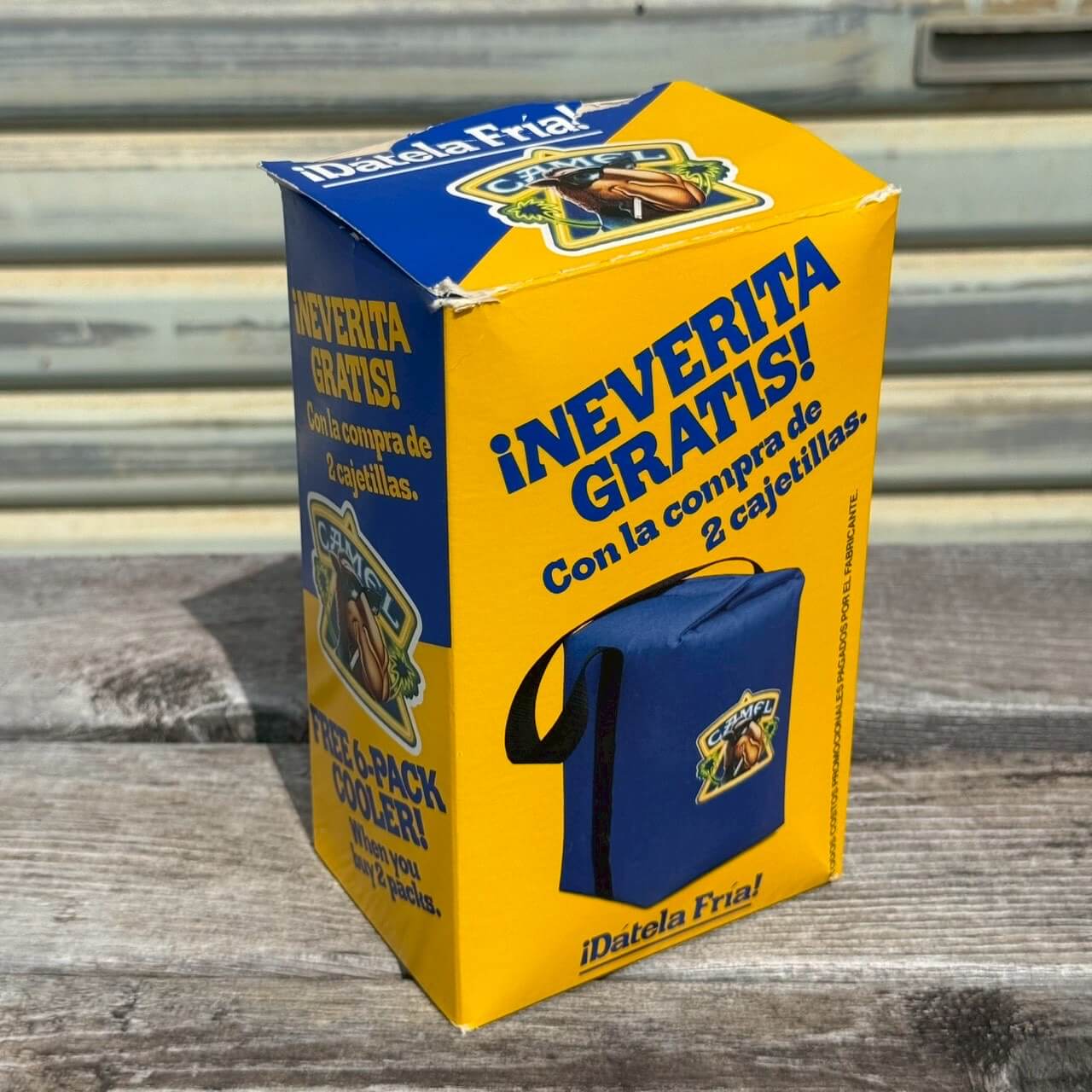 【1990年代】ビンテージ キャメル クーラーバッグ アメリカン雑貨 店舗什器 箱付き #2453-1