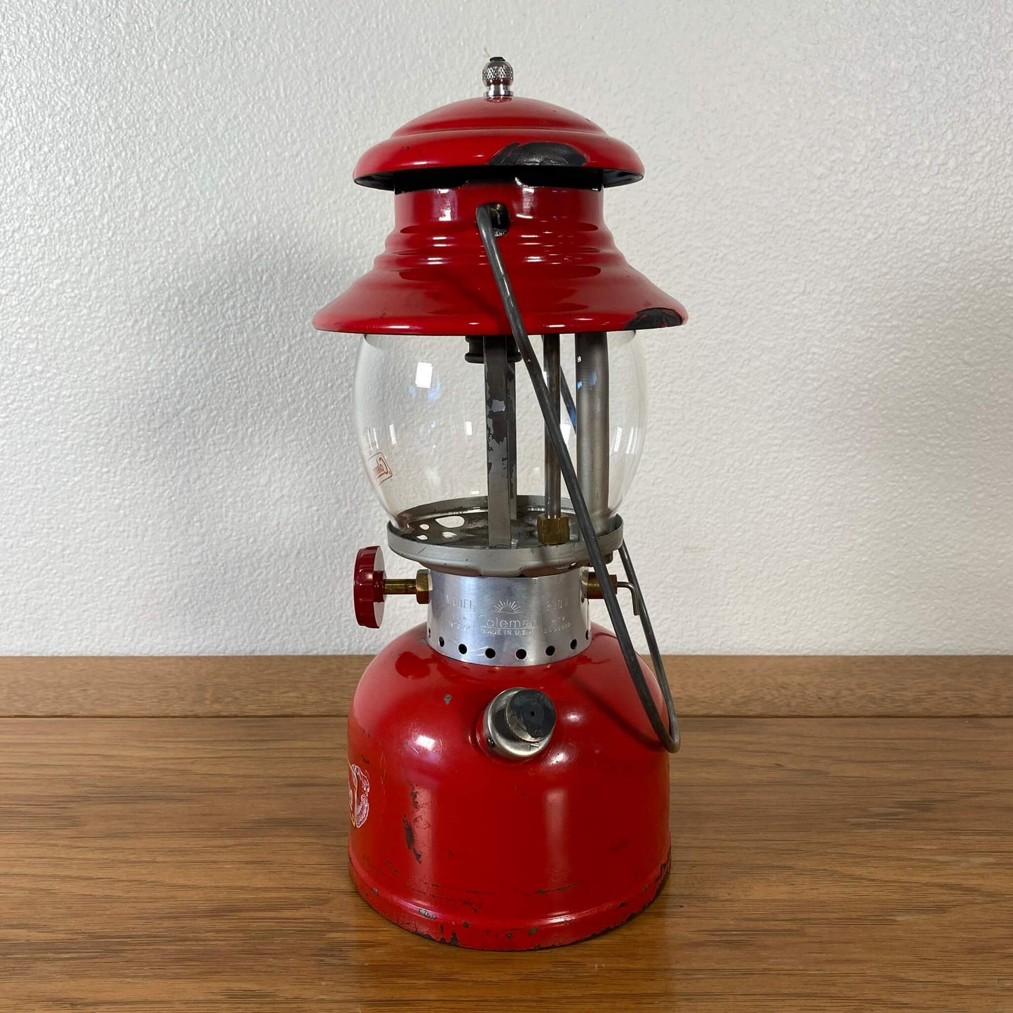 #205-A【1959年6月】ビンテージ Coleman（コールマン）200A イエローボーダー ランタン キャンプ用品 アウトドア アメリカ