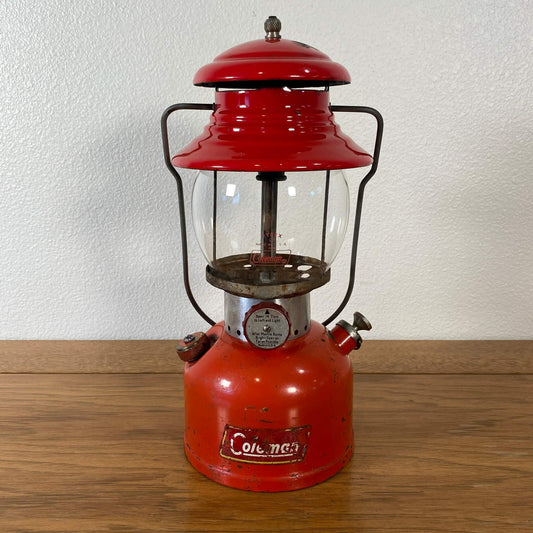 #171-A 【1960年8月】ビンテージ Coleman（コールマン）200A イエローボーダー ランタン キャンプ用品 アウトドア アメリカ
