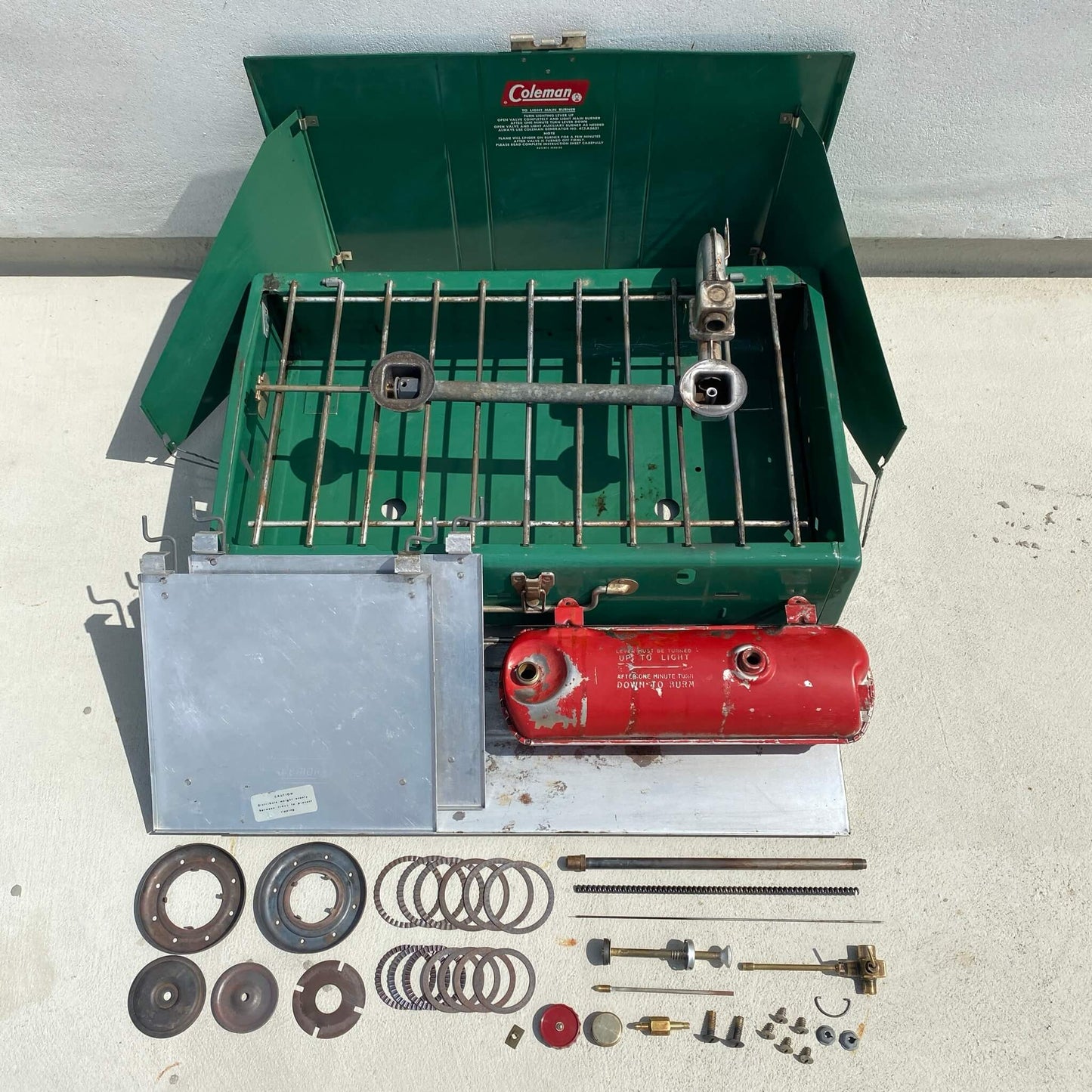 #192【1970年代】ビンテージ Coleman（コールマン） モデル413G ツーバーナー ストーブ キャンプ用品 アウトドア アメリカ