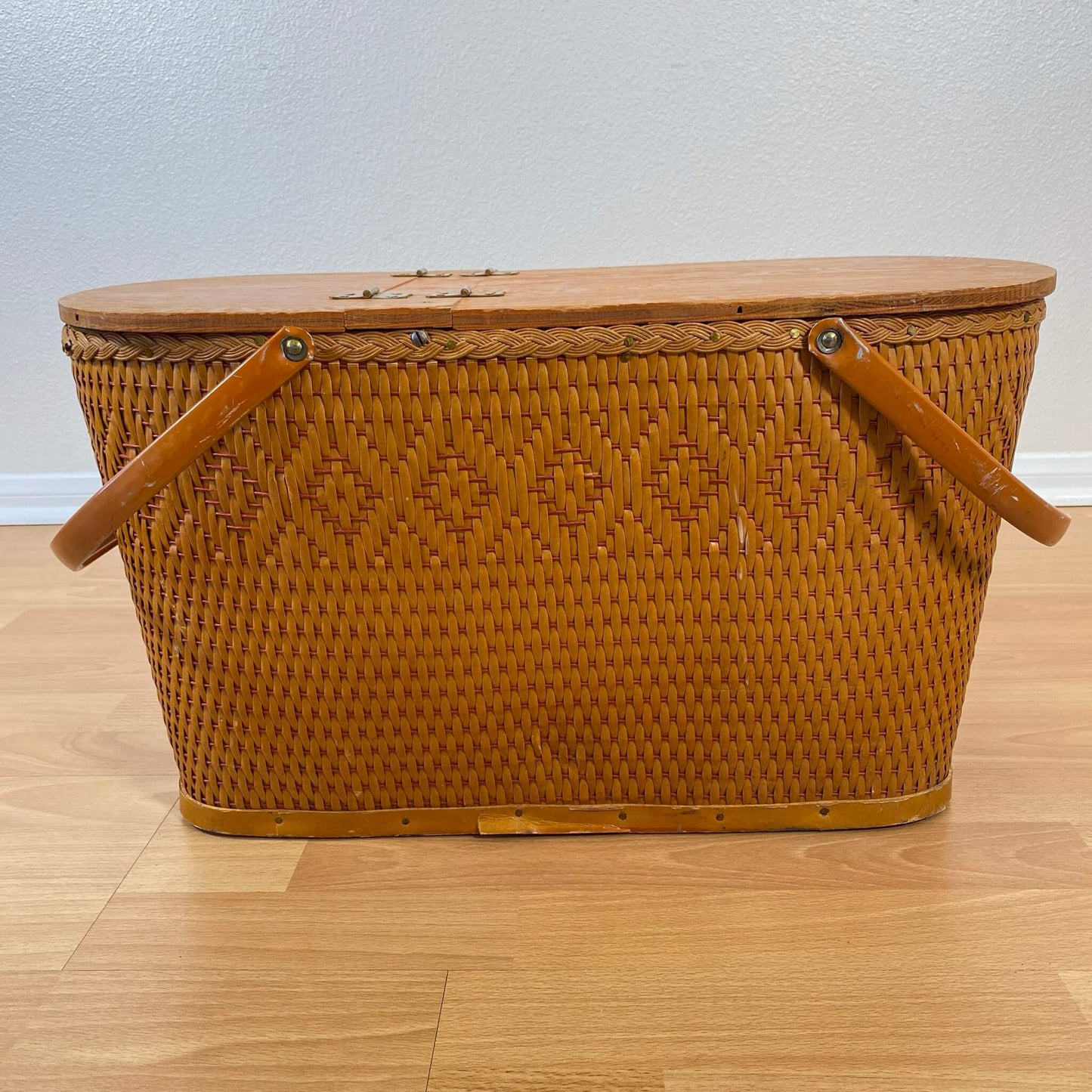 #834 【1970-80年代】ビンテージ REDMON（レドモン） ピクニックバスケット / 収納ケース アメリカ