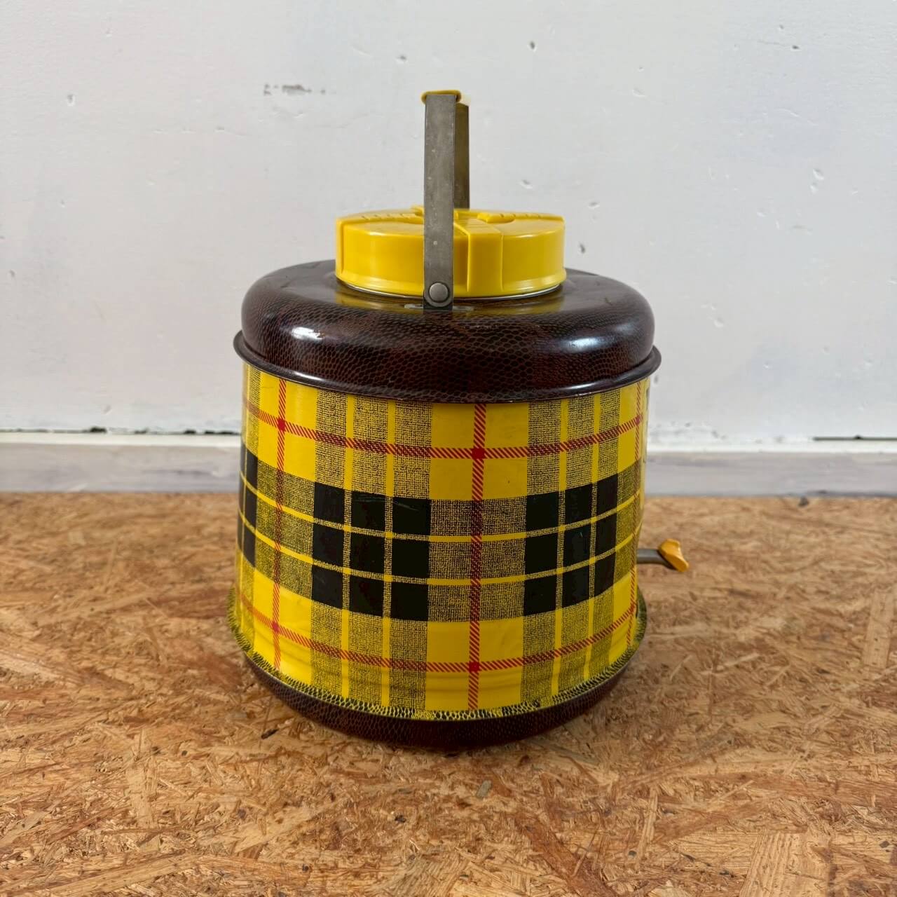 【1970年代】ビンテージ TARTAN JUG ウォータージャグ チェック柄 アメリカン雑貨 キャンプ #2226