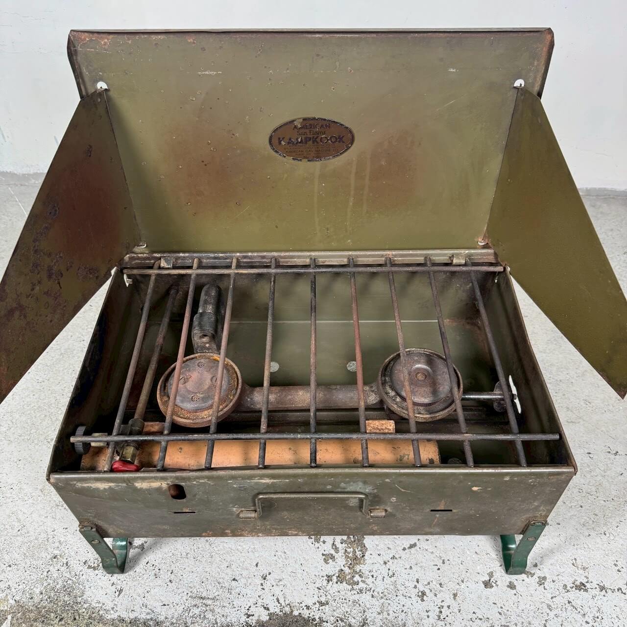 #2459【1950年代】ビンテージ American Kampkook ツーバーナー / キャンプストーブ  アメリカ