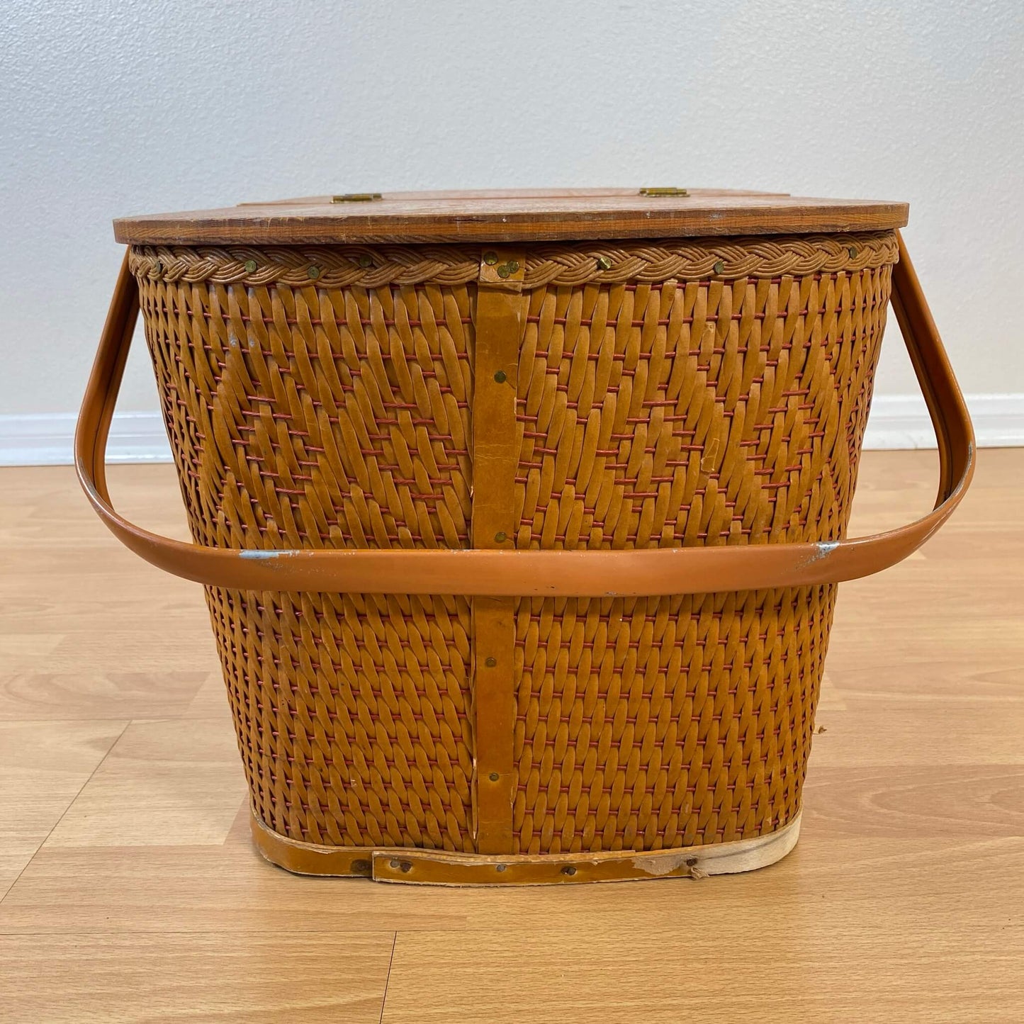 #834 【1970-80年代】ビンテージ REDMON（レドモン） ピクニックバスケット / 収納ケース アメリカ