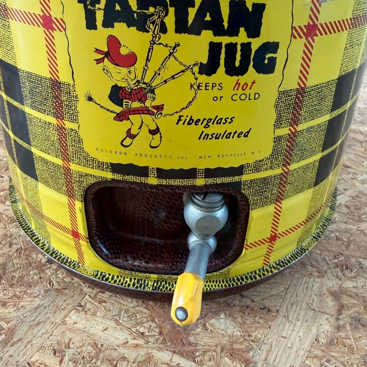 【1970年代】ビンテージ TARTAN JUG ウォータージャグ チェック柄 アメリカン雑貨 キャンプ #2226