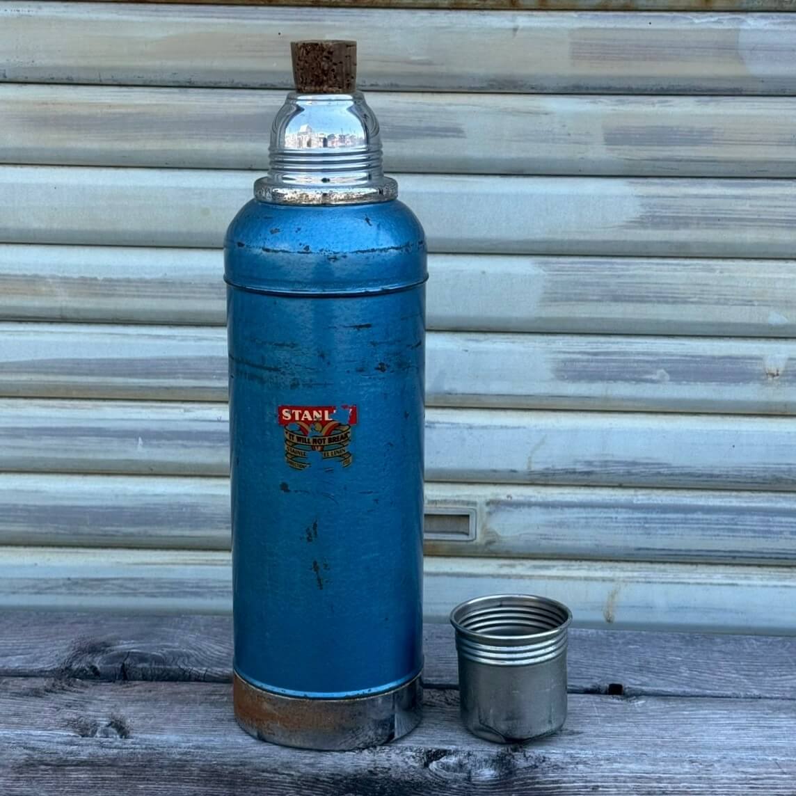 【1950年代】ビンテージ スタンレー ビッグサイズ アメリカン雑貨 キャンプ 什器 水筒 コルク栓 #2169