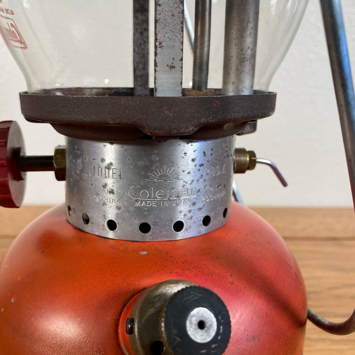 #25 【1957年7月】ビンテージ Coleman（コールマン） 200A イエローボーダー ランタン キャンプ用品 アウトドア アメリカ