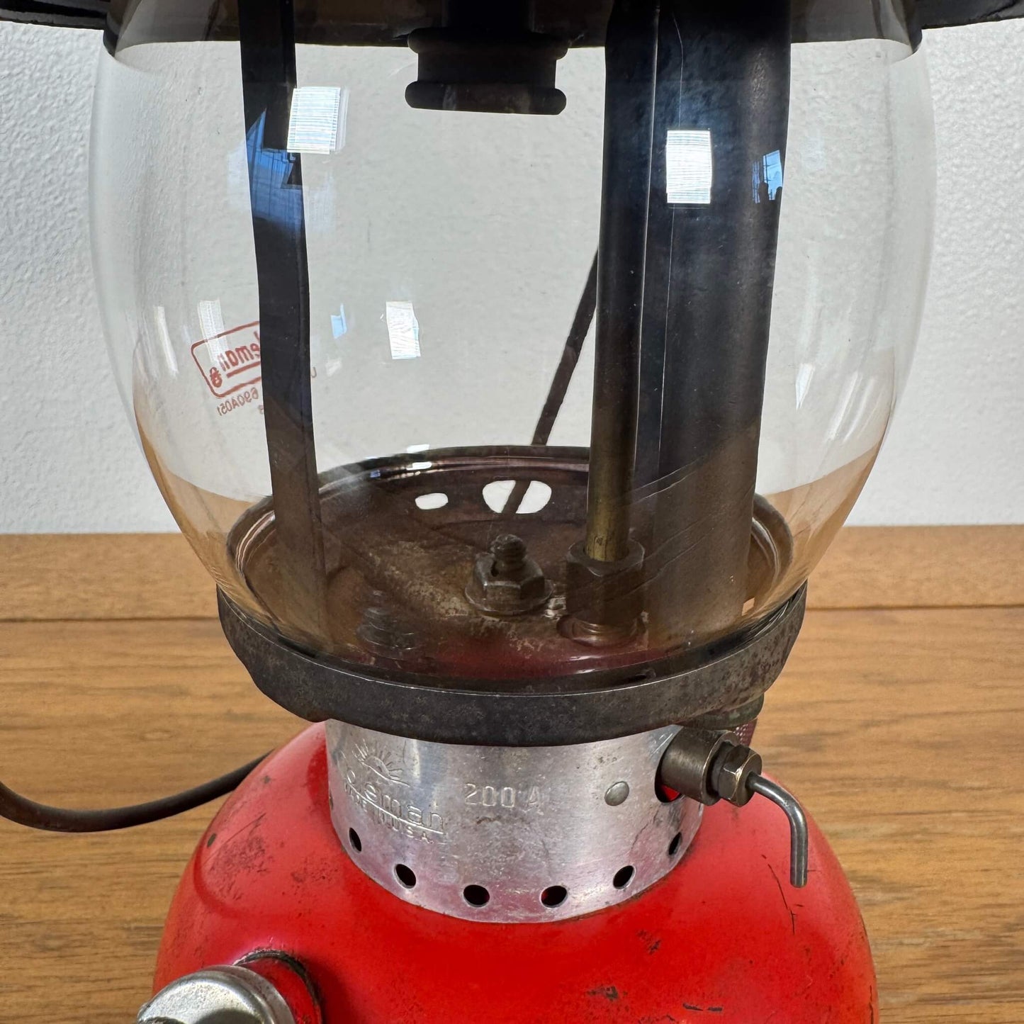 #1695 【1961年2月製造】ビンテージ Coleman（コールマン）200A ランタン イエローボーダー 未整備品 アメリカ