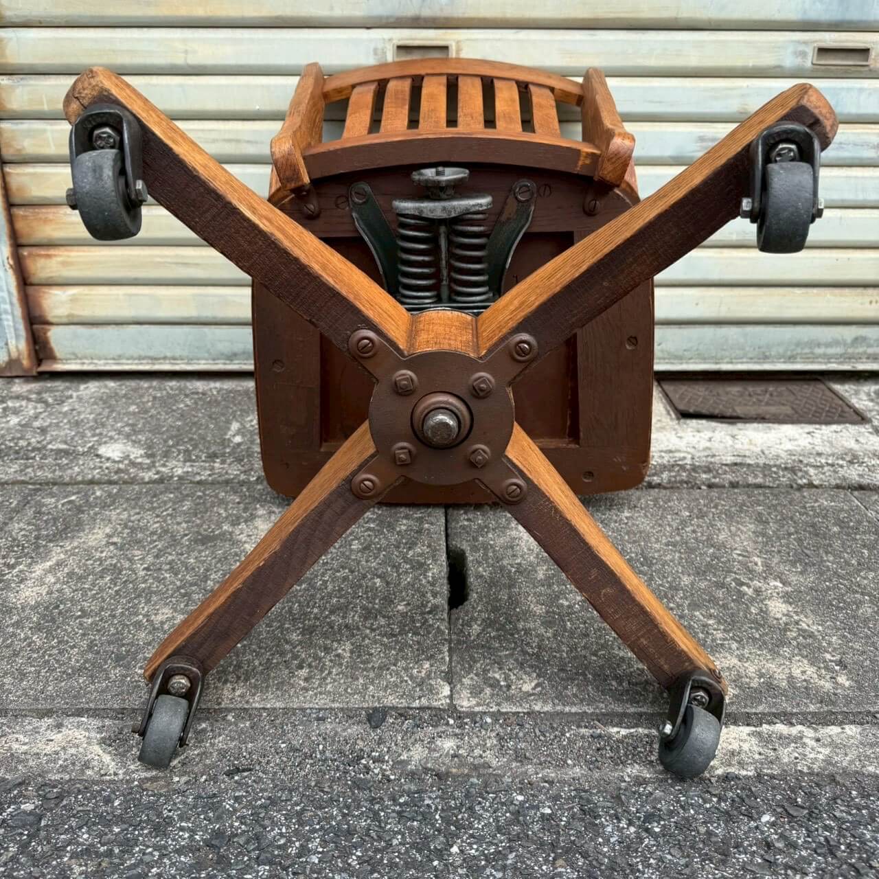 【1940-50年代】ビンテージ デスクチェア アメリカン雑貨 店舗什器 ウッドチェア 椅子 #2590