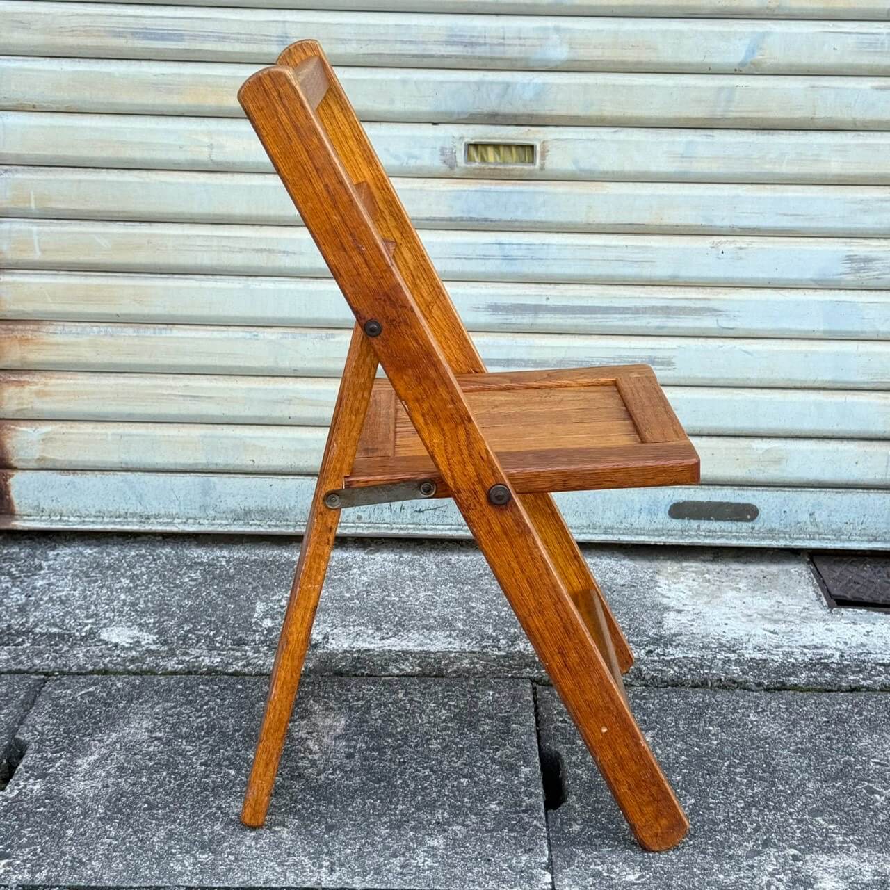 【1950年代】ビンテージ フォールディングチェア アメリカン雑貨 店舗什器 木製 折りたたみ 椅子 #2812-2