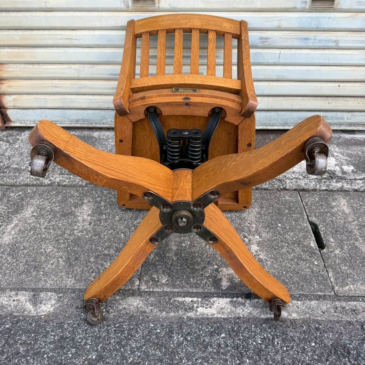 【1940-50年代】ビンテージ デスクチェア アメリカン雑貨 店舗什器 ウッドチェア 椅子 #2589