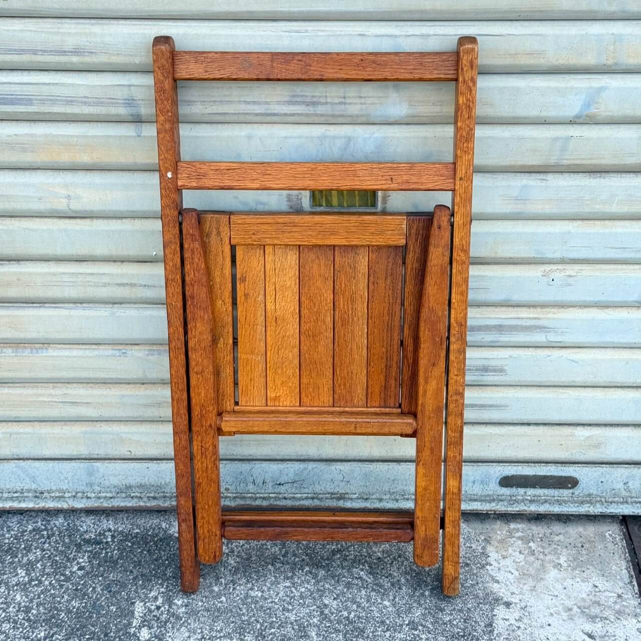 【1950年代】ビンテージ フォールディングチェア アメリカン雑貨 店舗什器 木製 折りたたみ 椅子 #2812-1