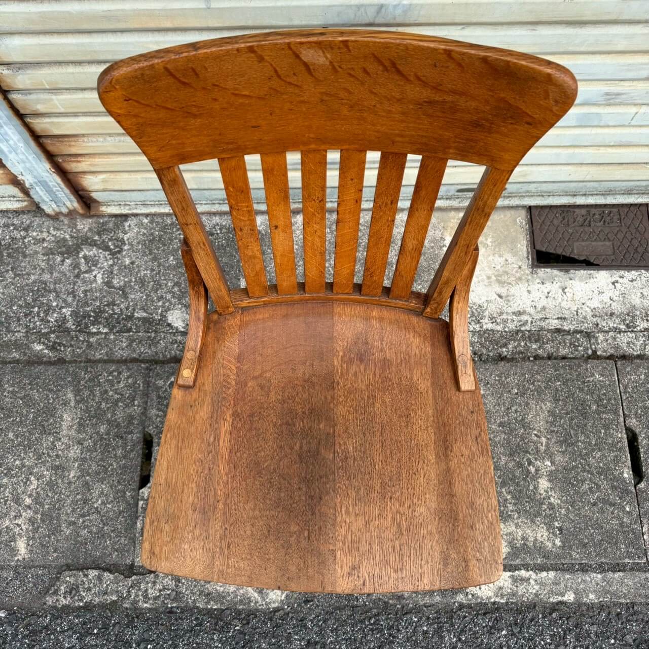 【1940-50年代】ビンテージ デスクチェア アメリカン雑貨 店舗什器 ウッドチェア 椅子 #2590