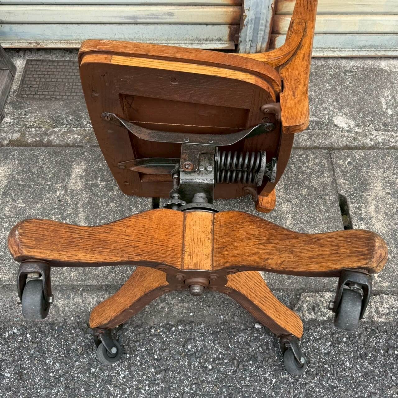 【1940-50年代】ビンテージ デスクチェア アメリカン雑貨 店舗什器 ウッドチェア 椅子 #2590