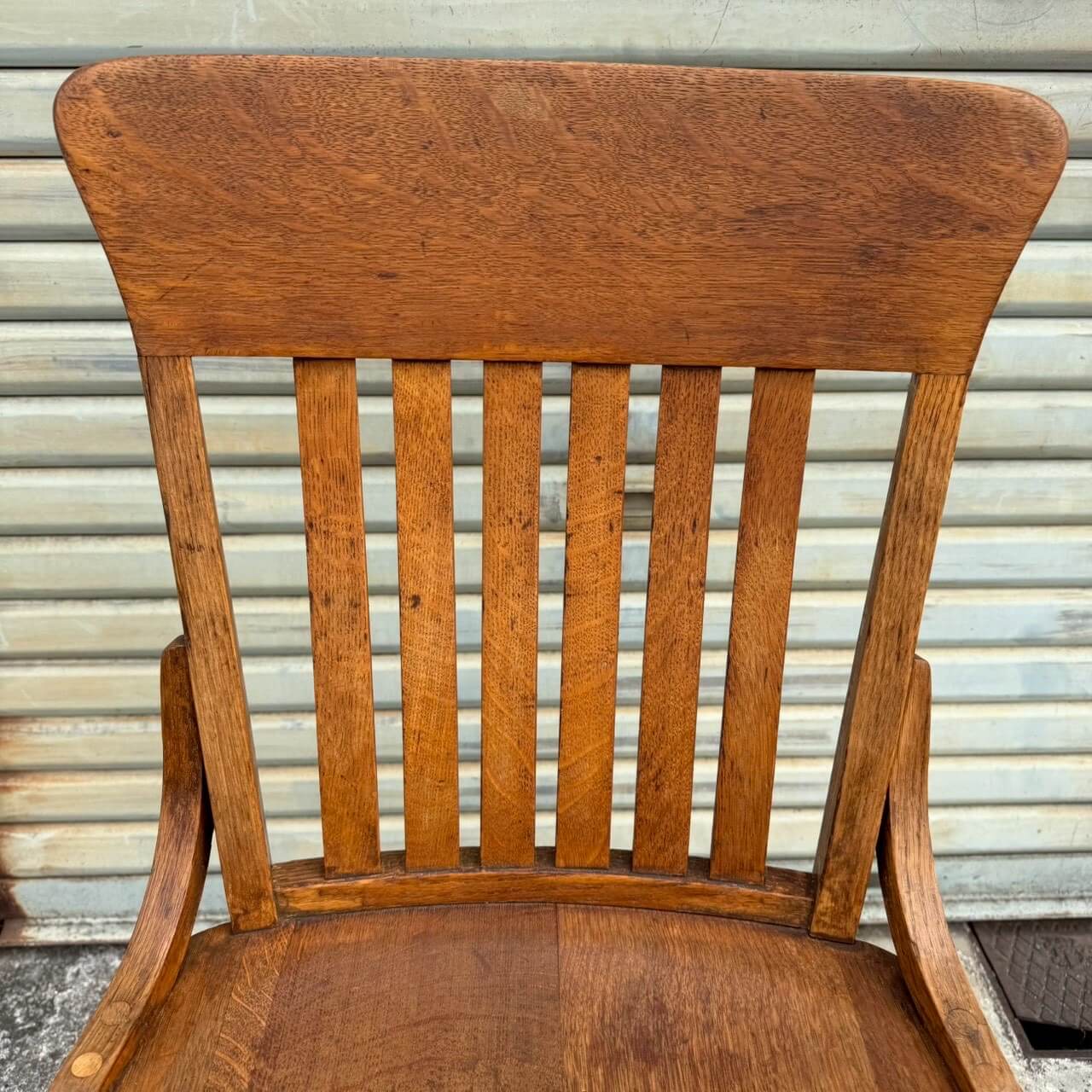 【1940-50年代】ビンテージ デスクチェア アメリカン雑貨 店舗什器 ウッドチェア 椅子 #2590